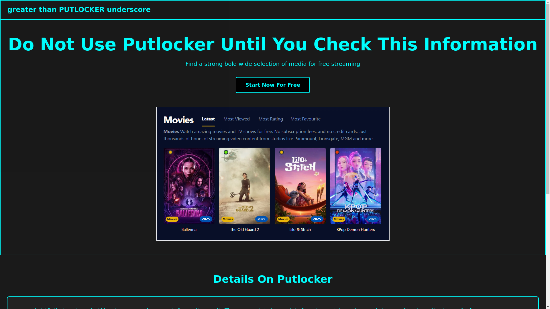 website screenshot of https://putlocker-e4hn.pages.dev/