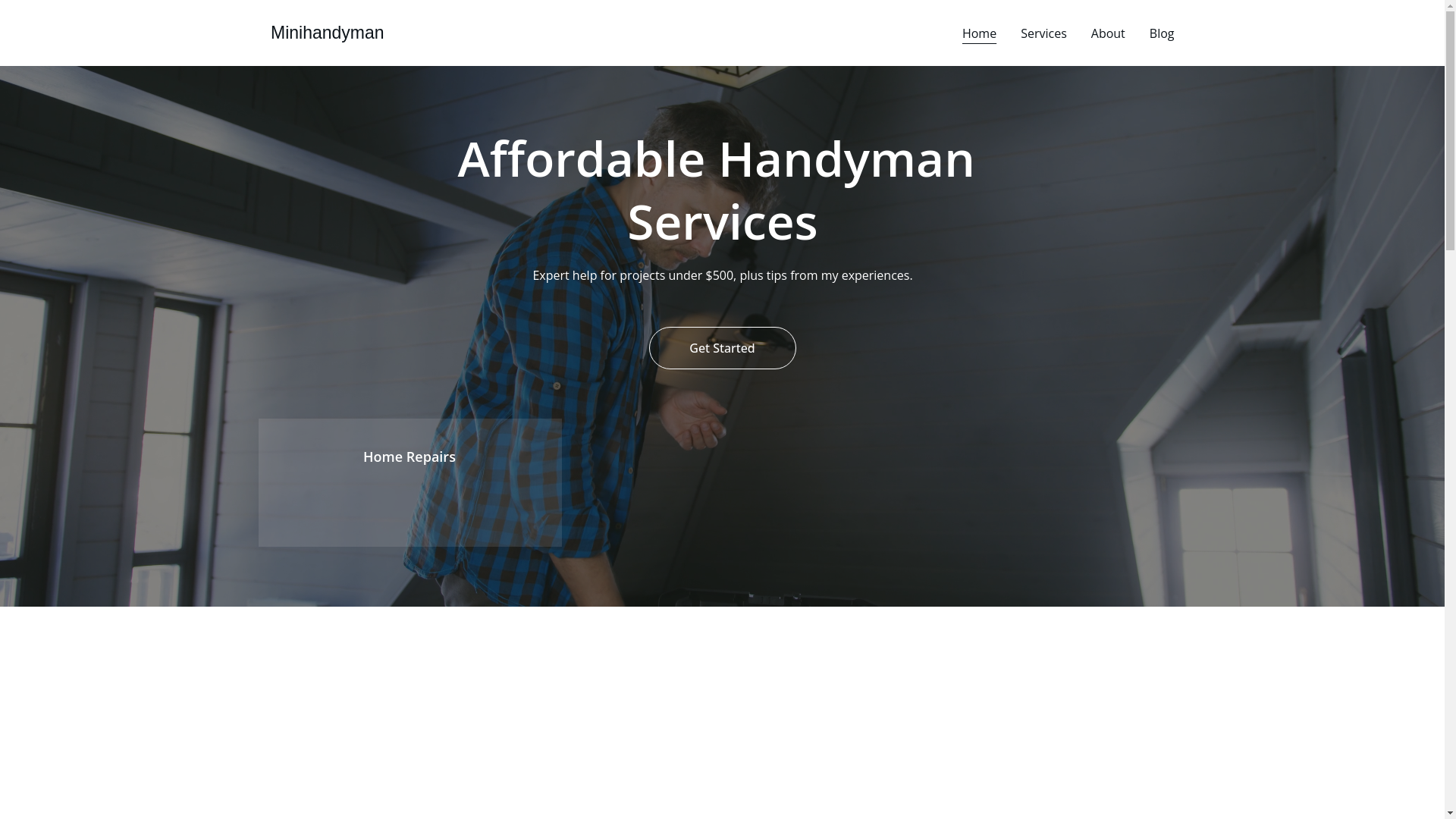 website screenshot of https://minihandyman.com/