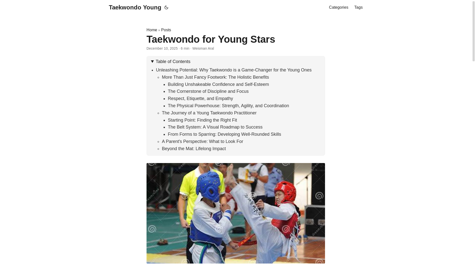website screenshot of https://taekwondoyoung4.pages.dev/