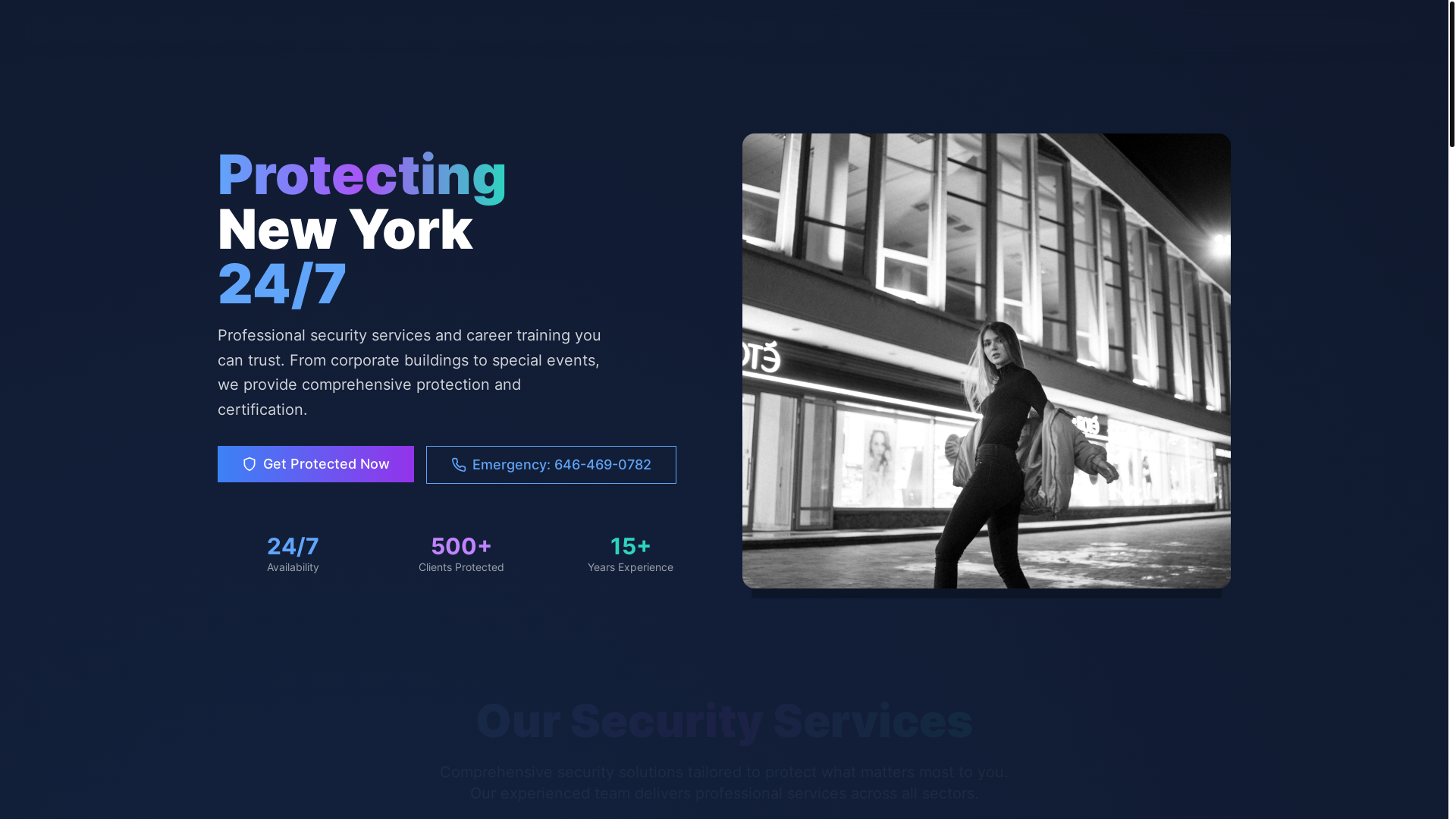 website screenshot of https://guineasecuritynyc.com/
