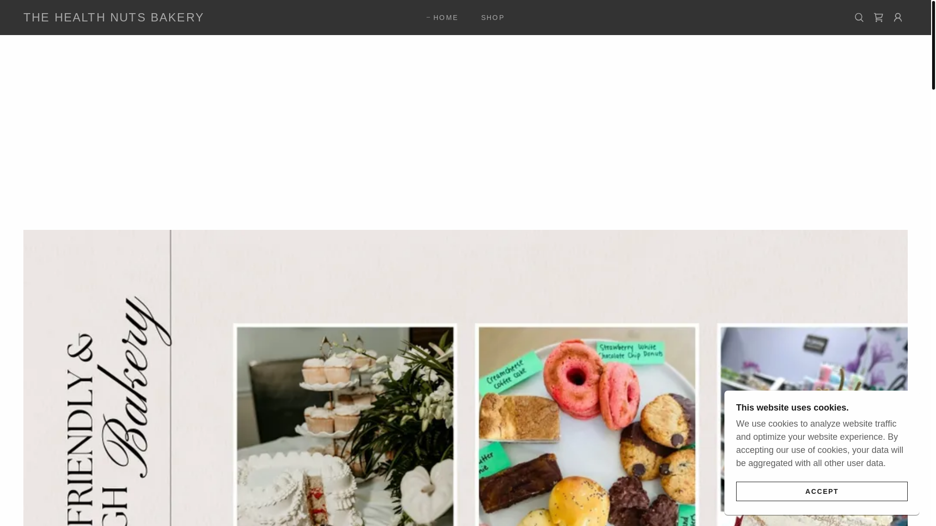 website screenshot of https://healthnutsbakery.com/