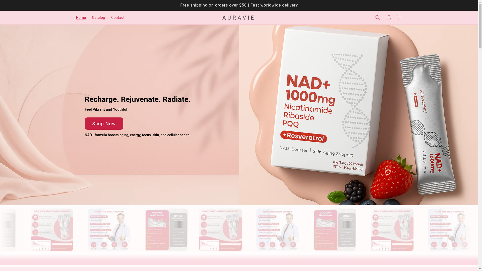 website screenshot of https://auravie.us/