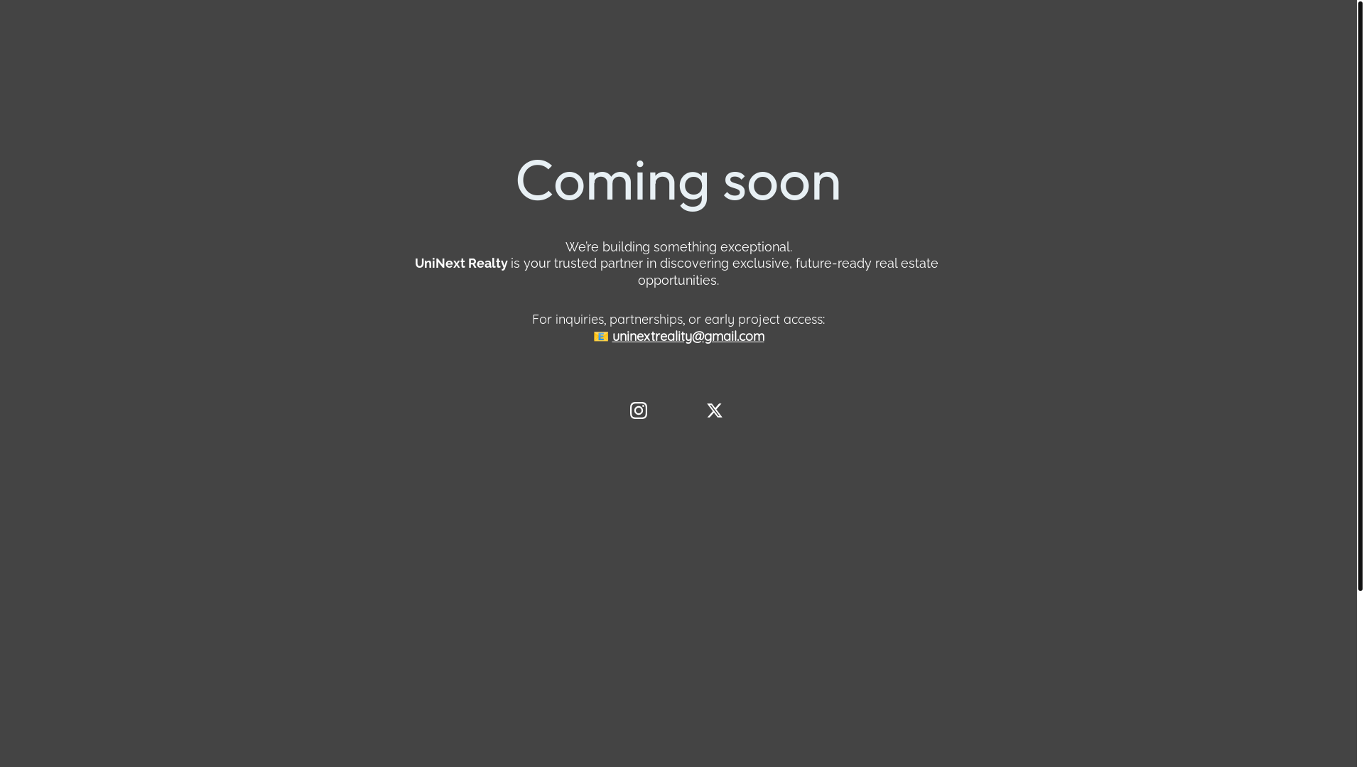 website screenshot of https://uninextrealty.com/
