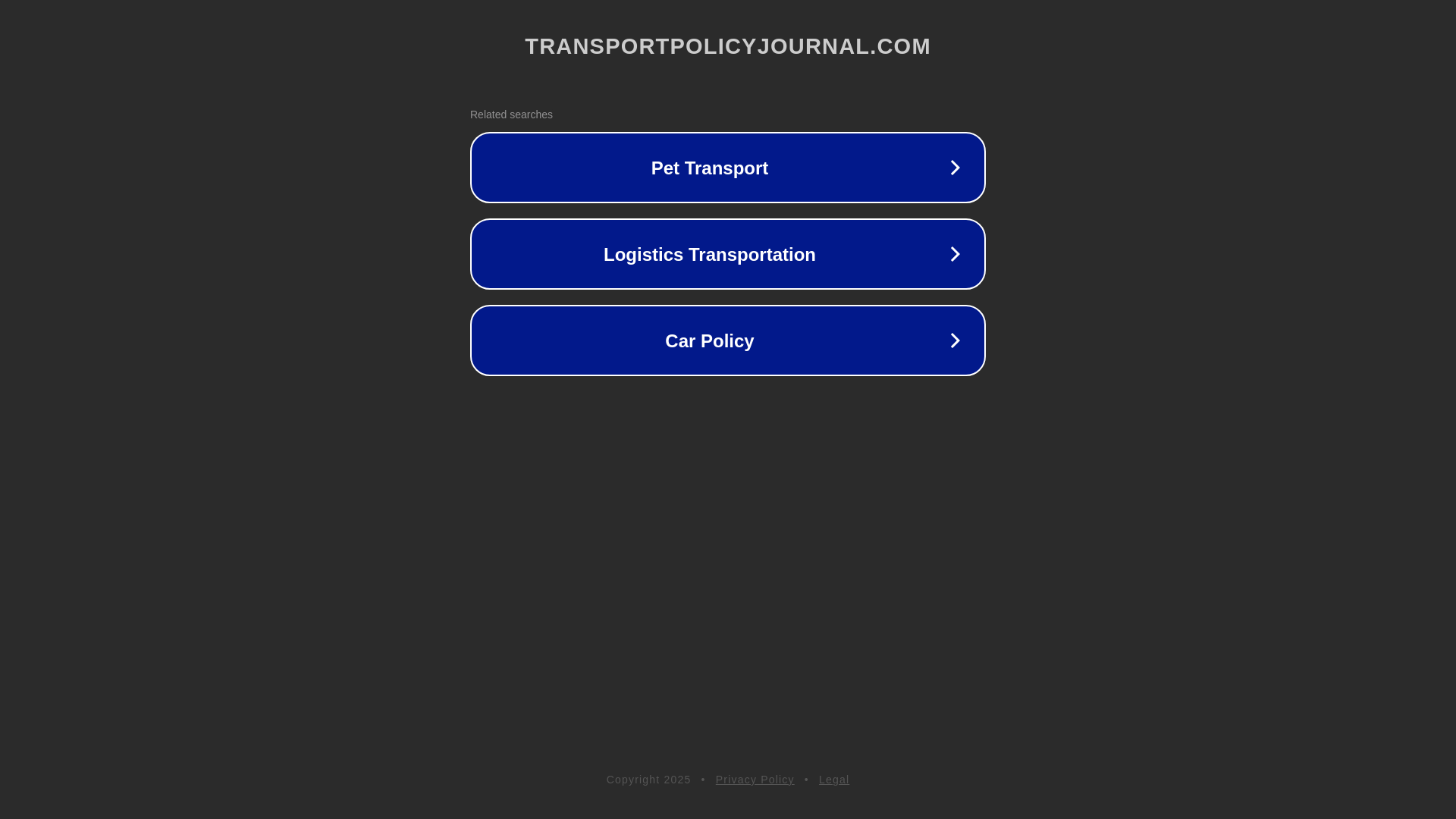 website screenshot of https://transportpolicyjournal.com/