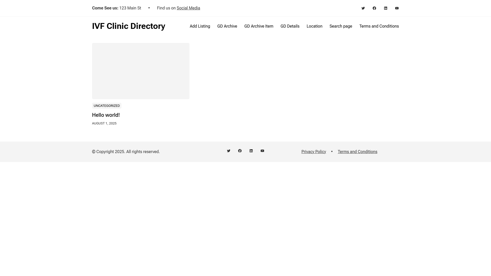 website screenshot of https://ivfclinicdirectory.com/