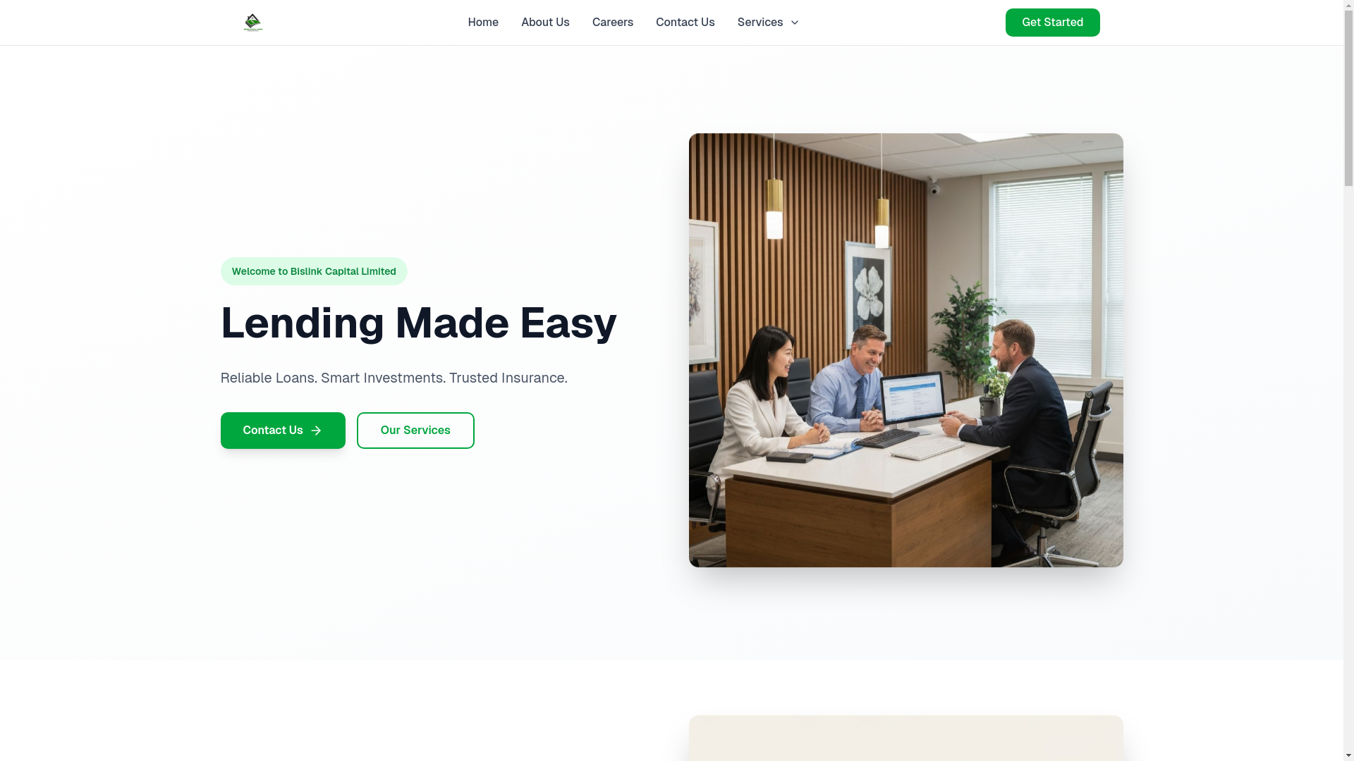 website screenshot of https://bislinkcapital.co.ke/