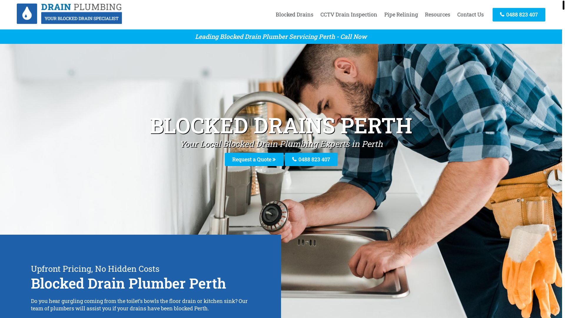website screenshot of https://blockeddrainsplumberperth-com-au.pages.dev/