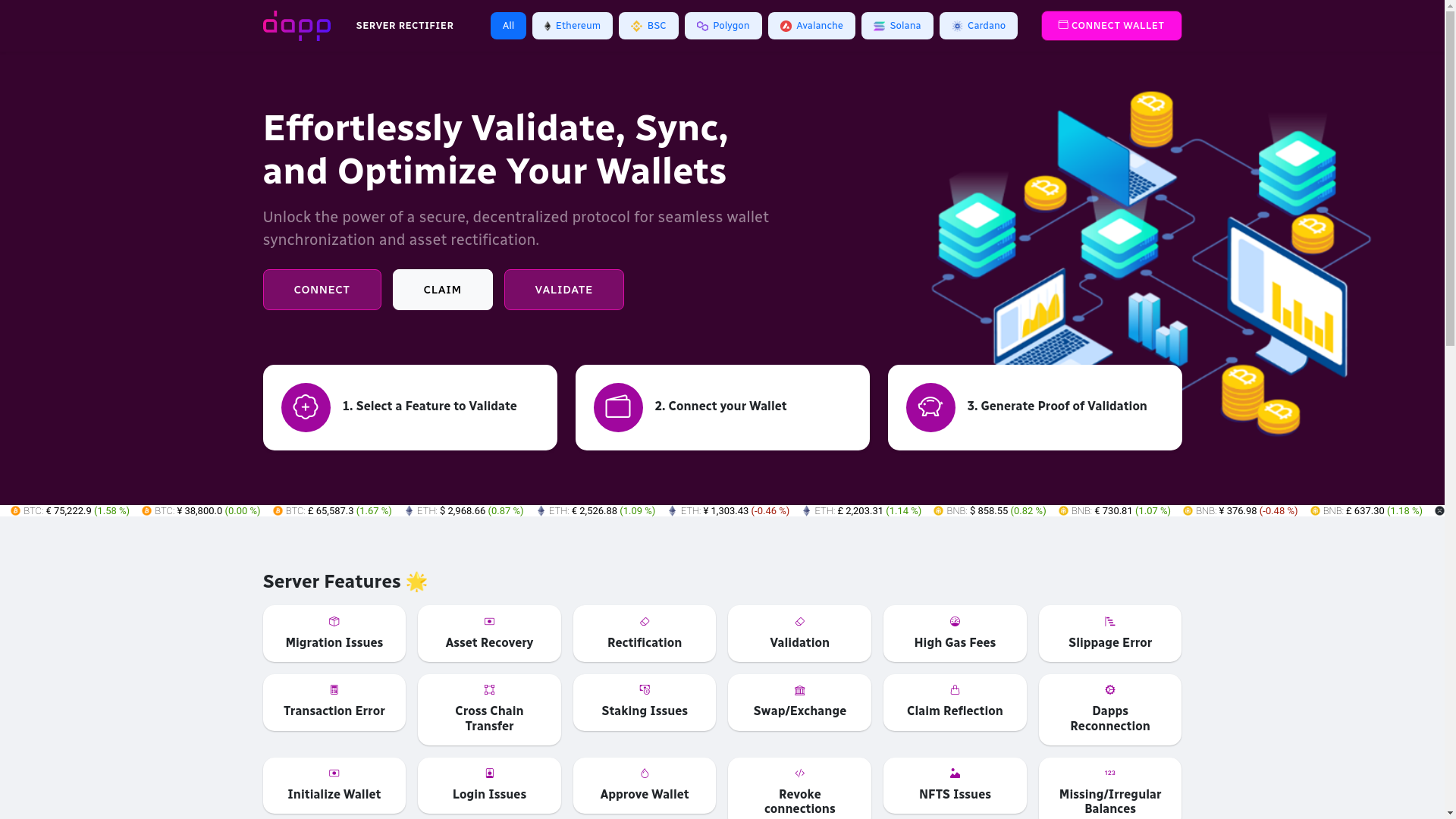 website screenshot of https://chainaccess.pro/