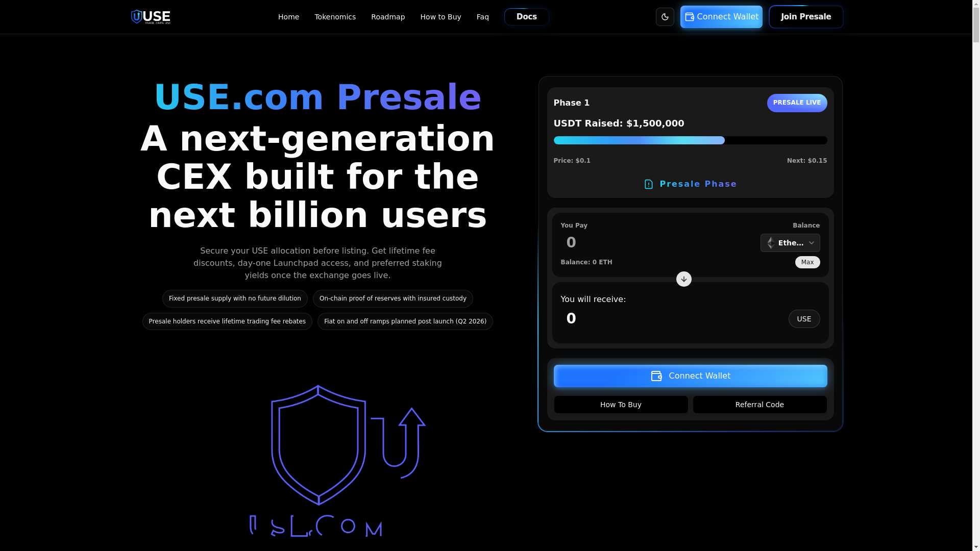 website screenshot of https://use.com/