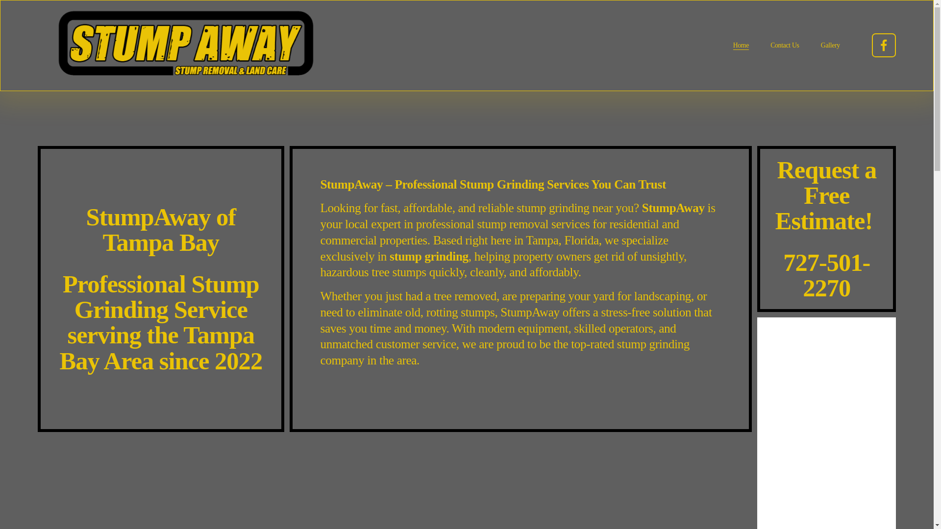 website screenshot of https://stumpawaytb.com/