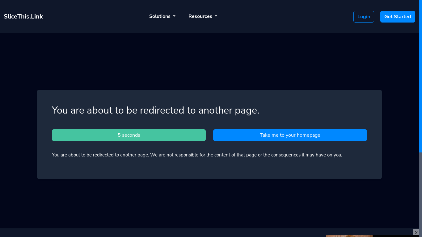 website screenshot of https://slicethis.link/rODUQ