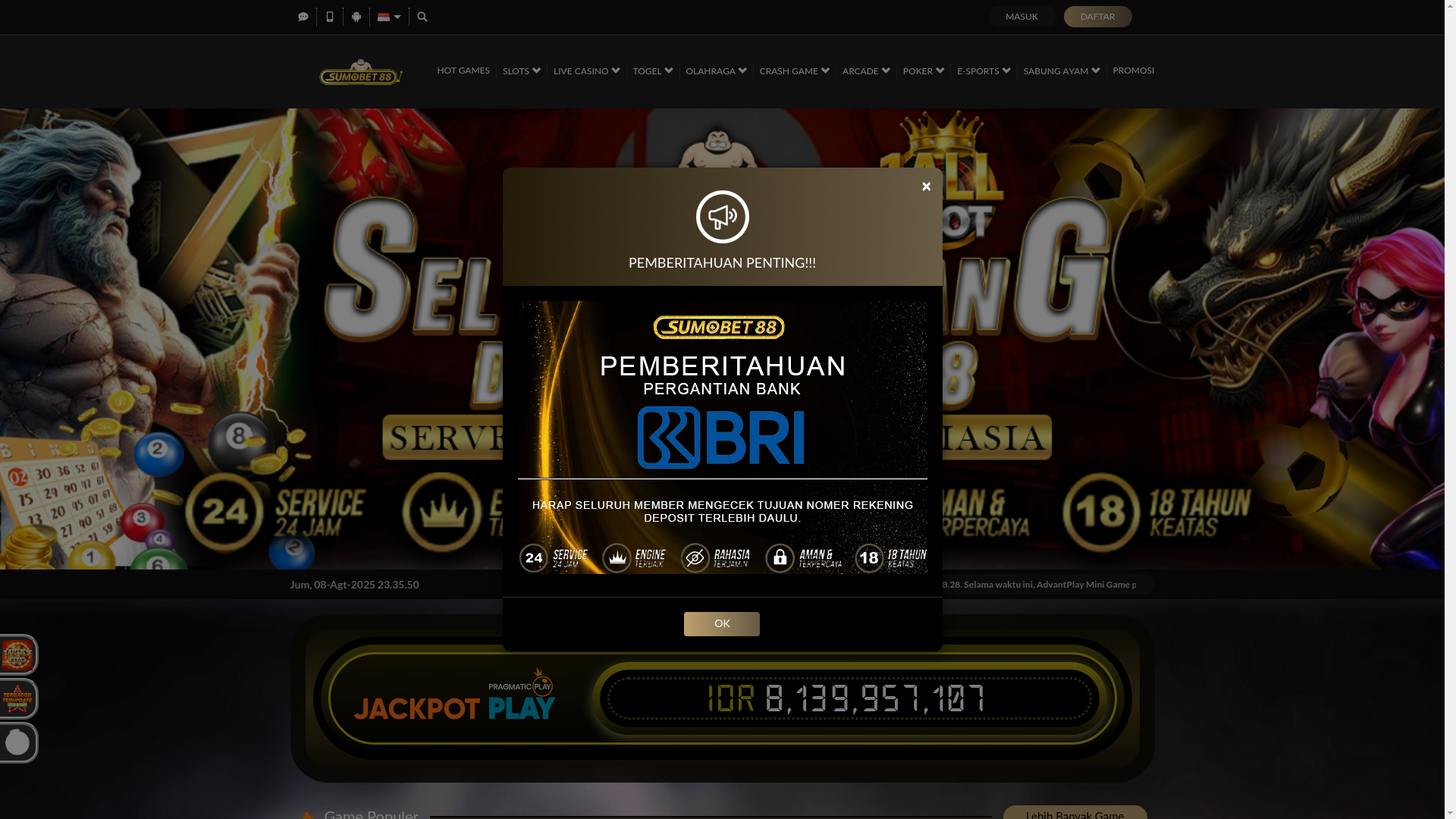 website screenshot of https://alternatifsmb88.site/