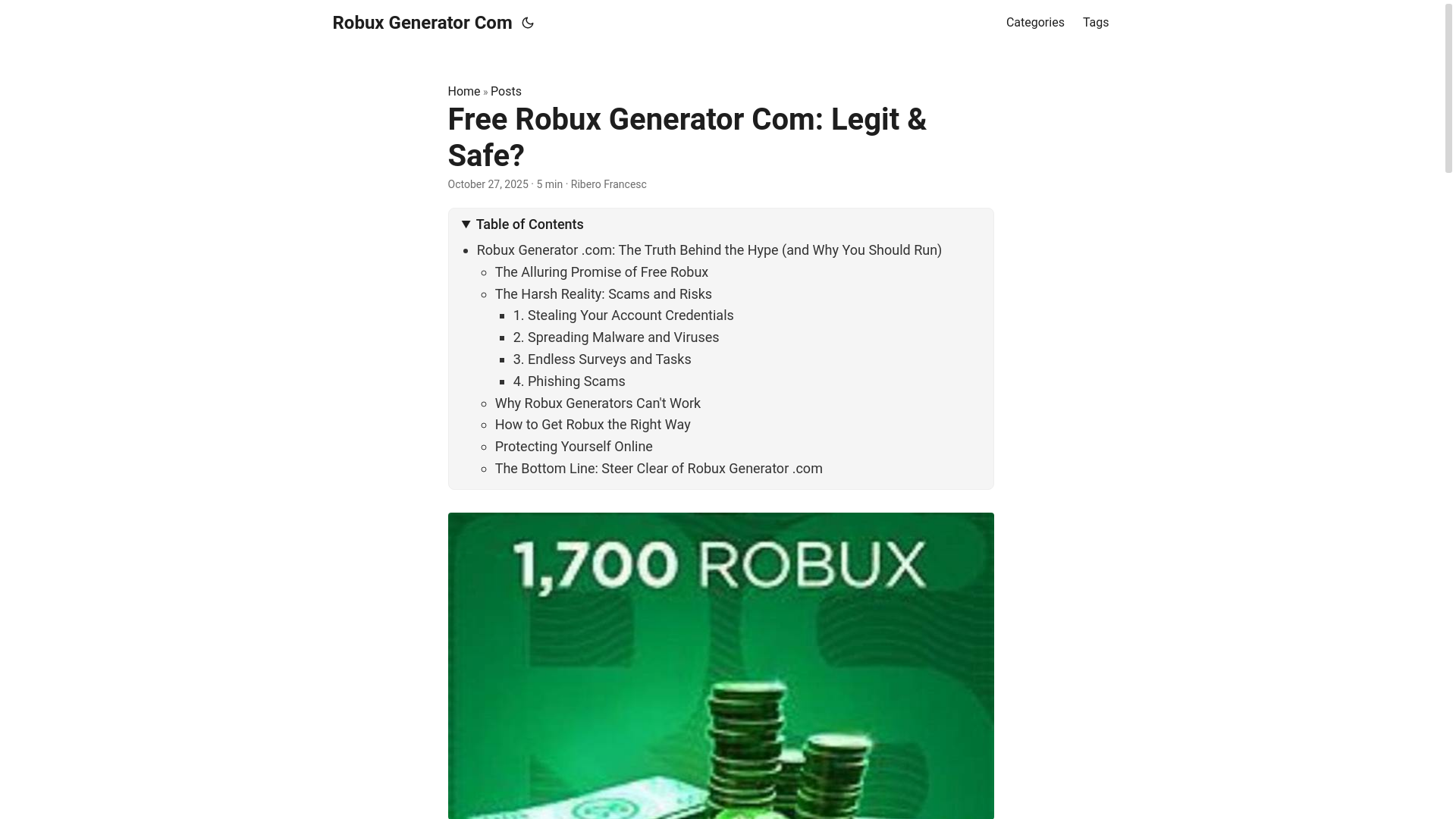 website screenshot of https://robux-generator-com.pages.dev/