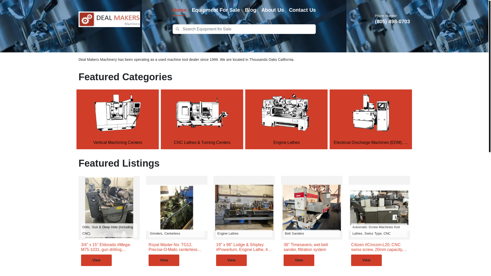 website screenshot of https://dealmakersmachinery-com.pages.dev/