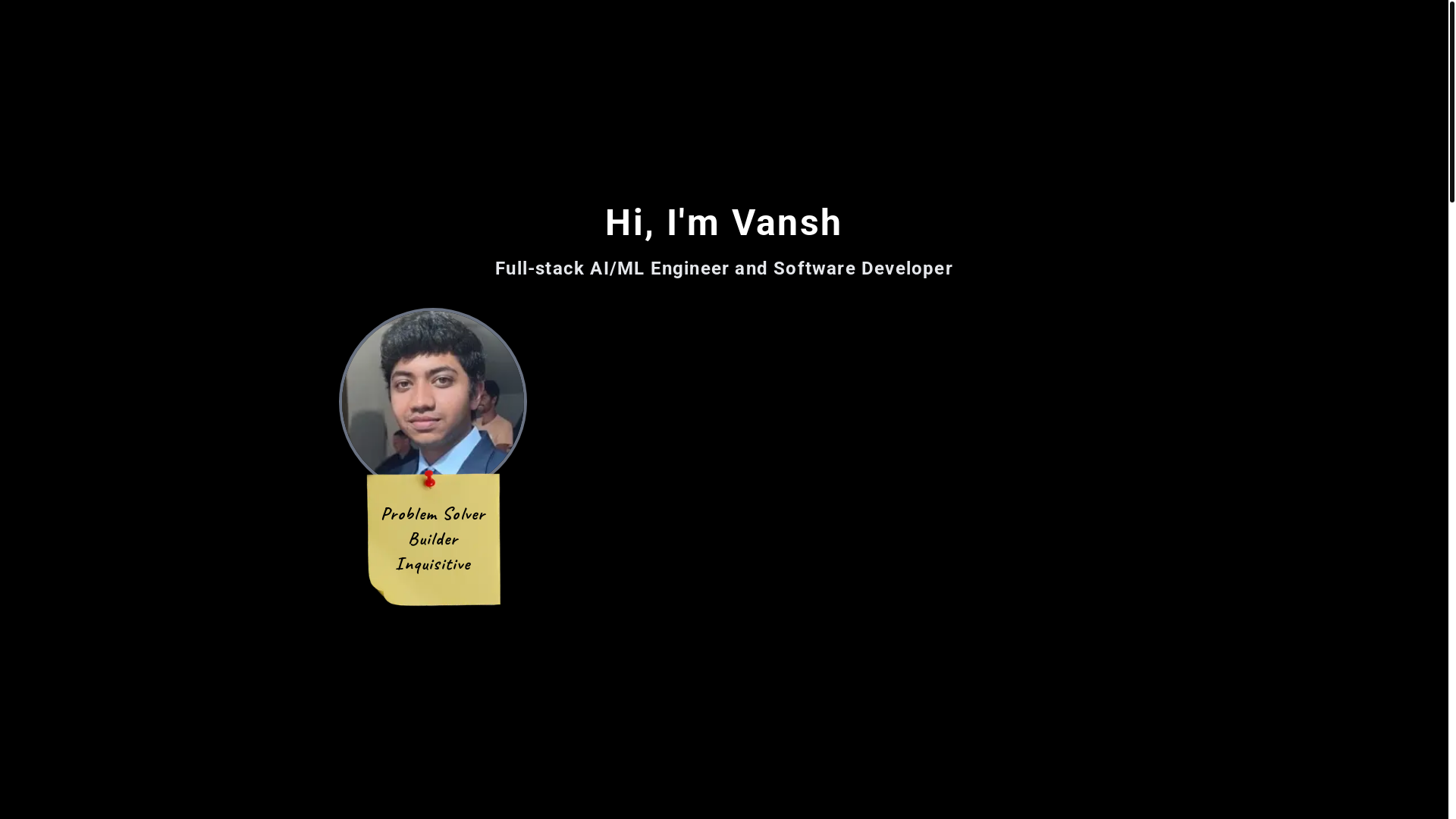 website screenshot of https://vanshcoder.com/