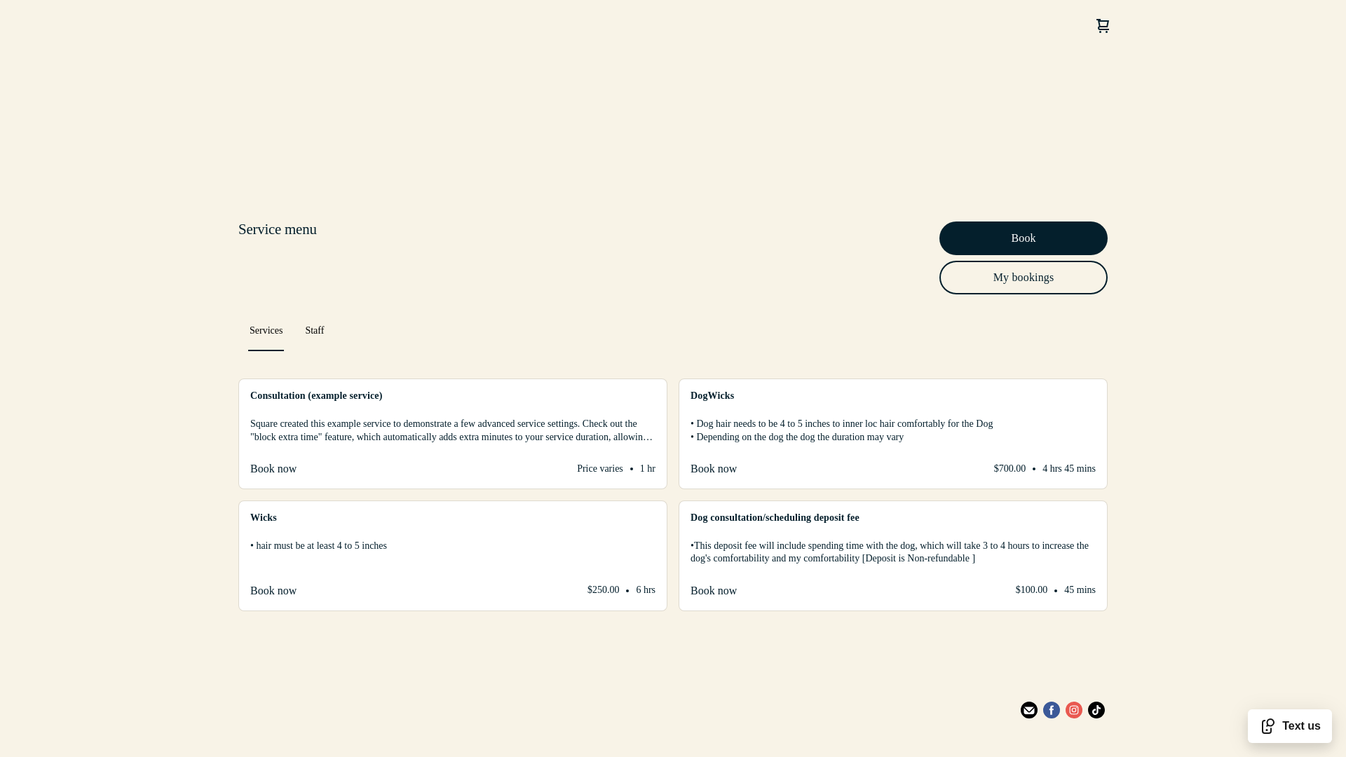 website screenshot of https://minkqueenofwicks.com/