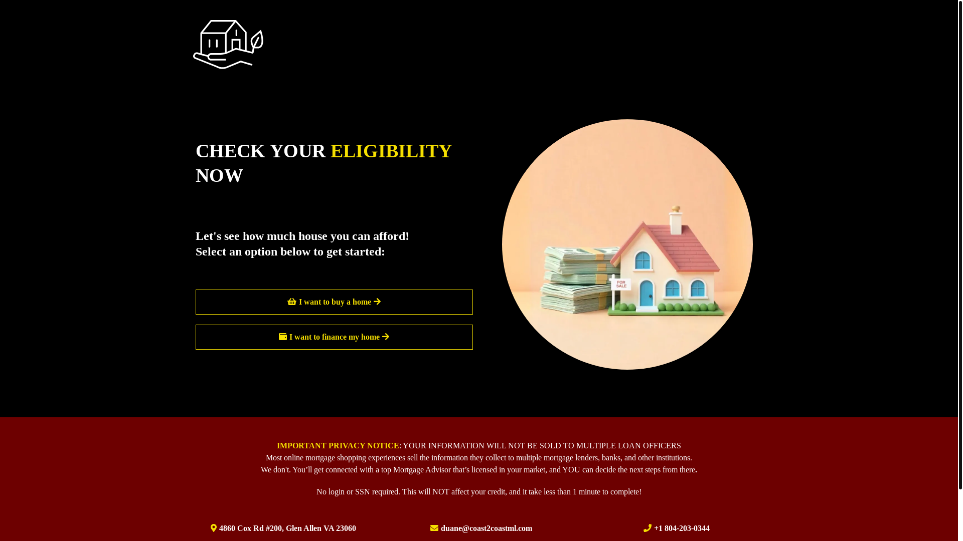 website screenshot of https://charlottesvillemortgage.net/