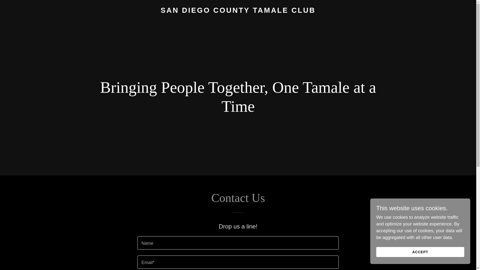 website screenshot of https://tamaleclub.org/