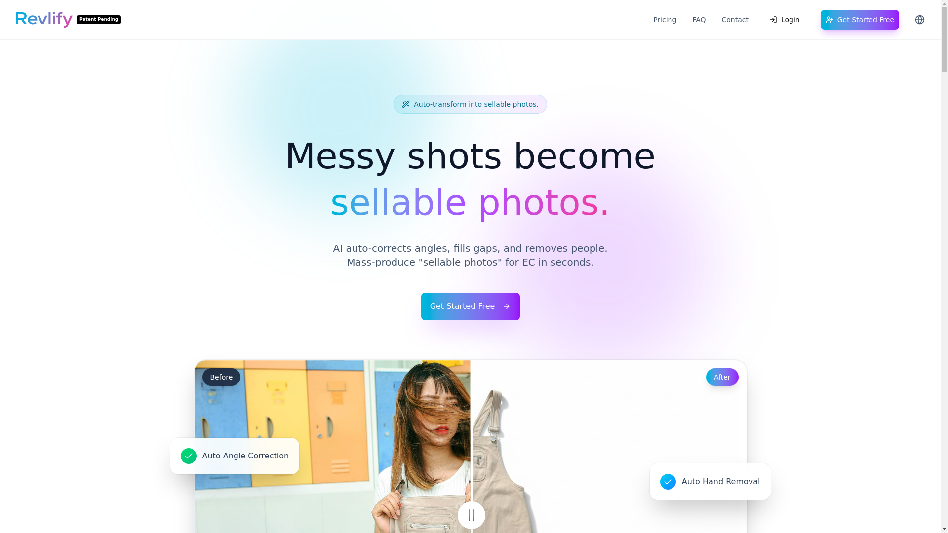 website screenshot of https://revela-ai.com
