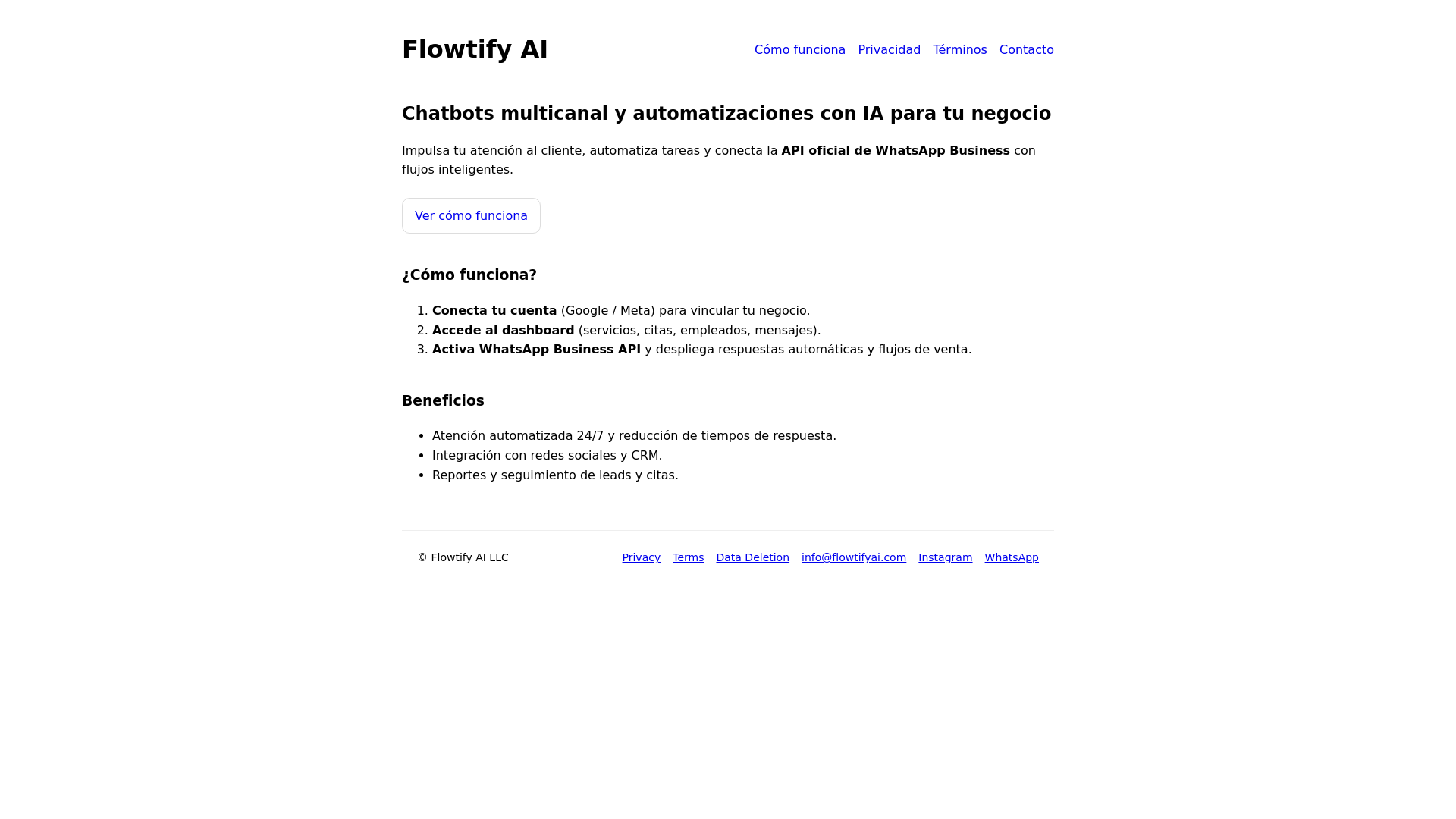 website screenshot of https://flowtifyai-site.pages.dev/