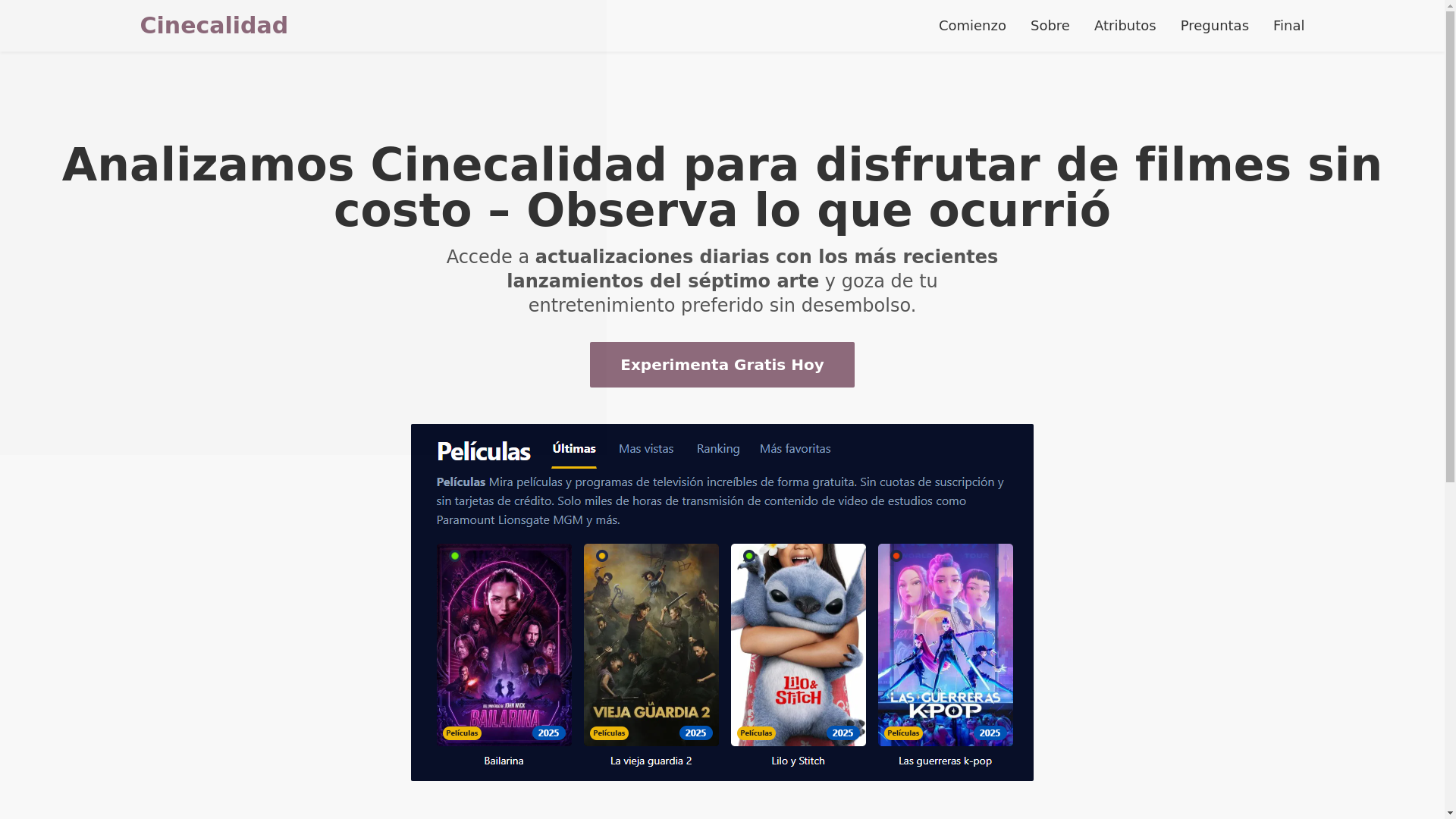 website screenshot of https://cinecalidad-70el.pages.dev/