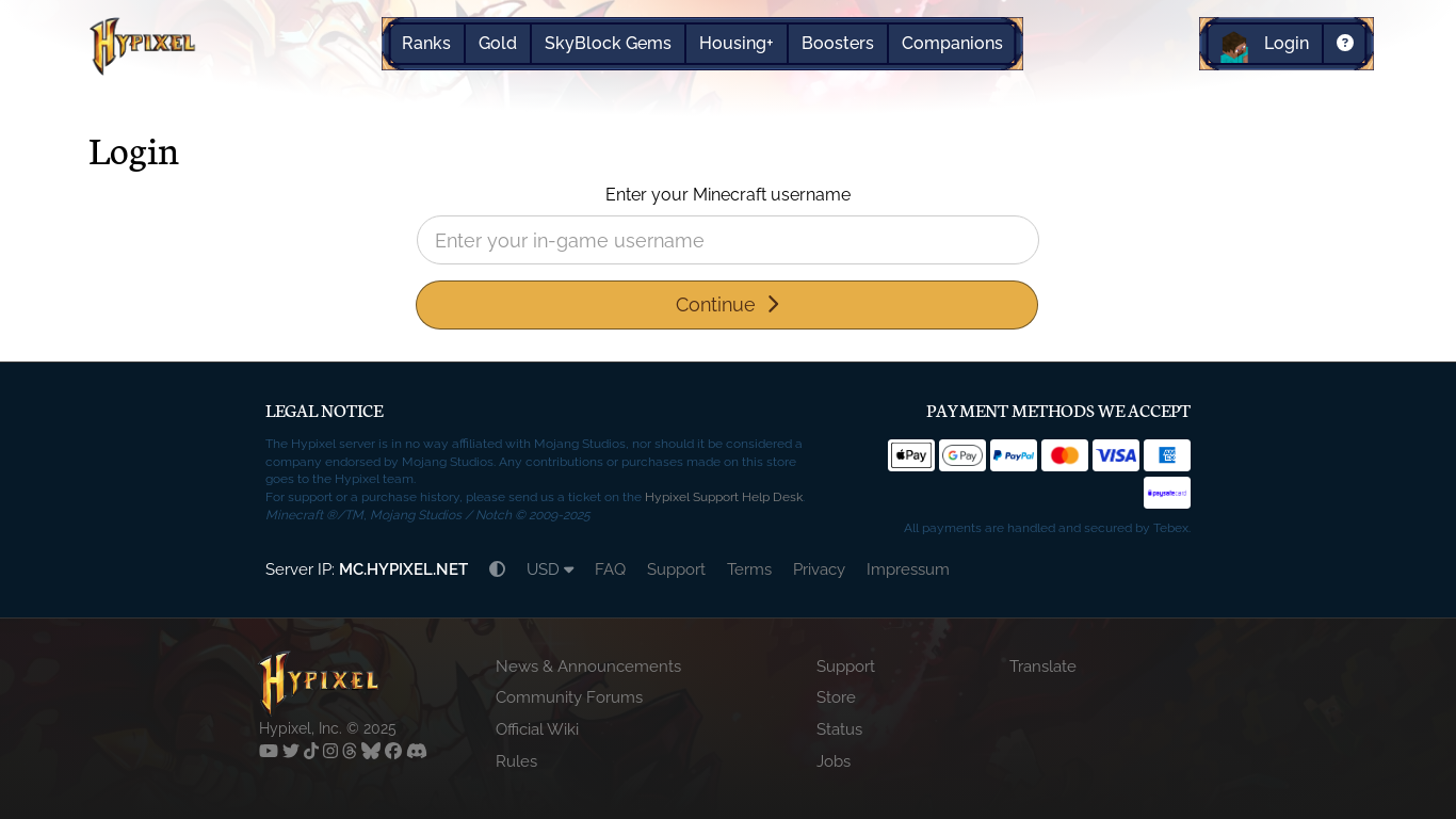 website screenshot of https://hypixel.gifts/gift/675-skyblock-gems-4177951