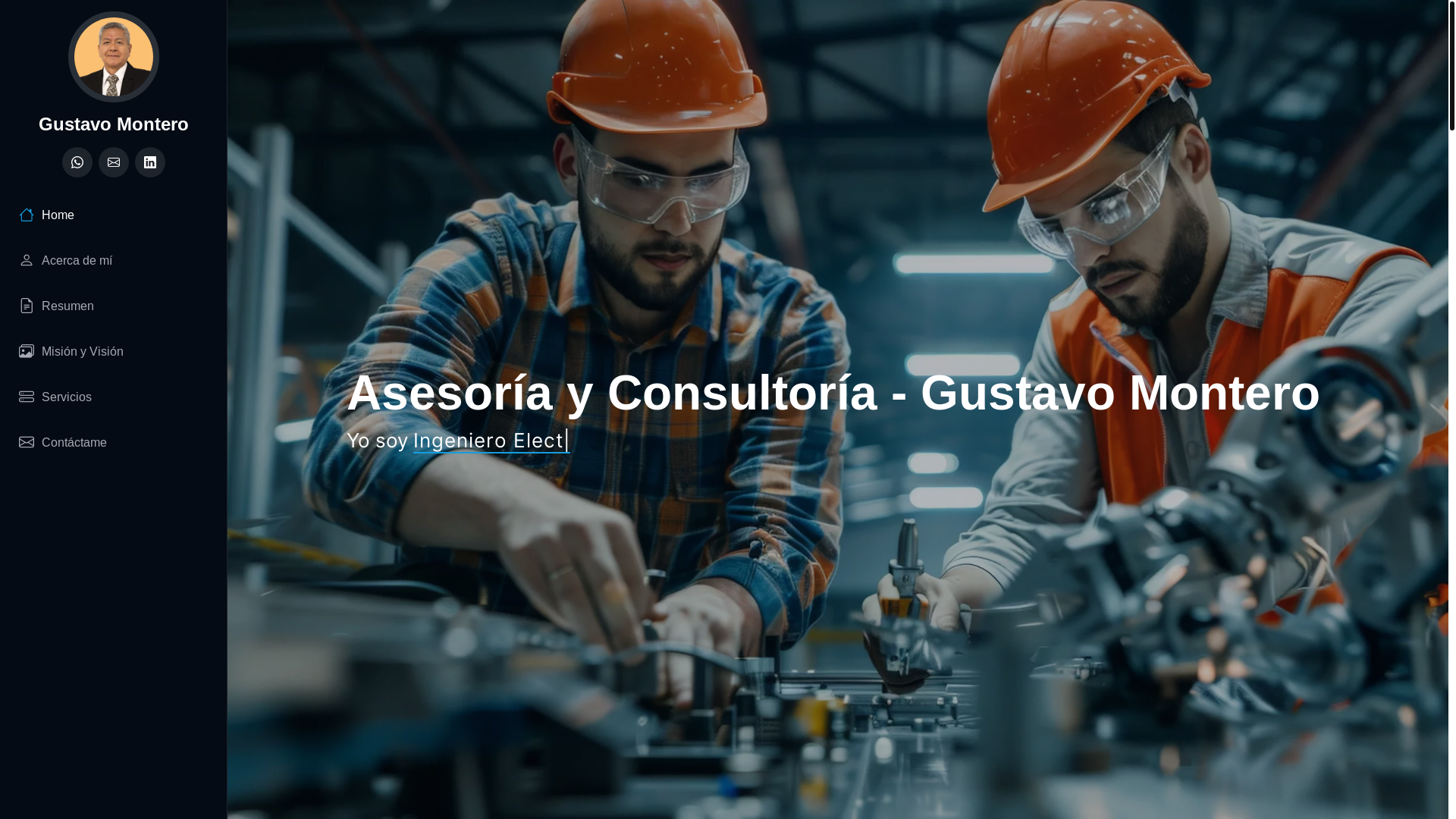 website screenshot of https://gustavomontero.pe/