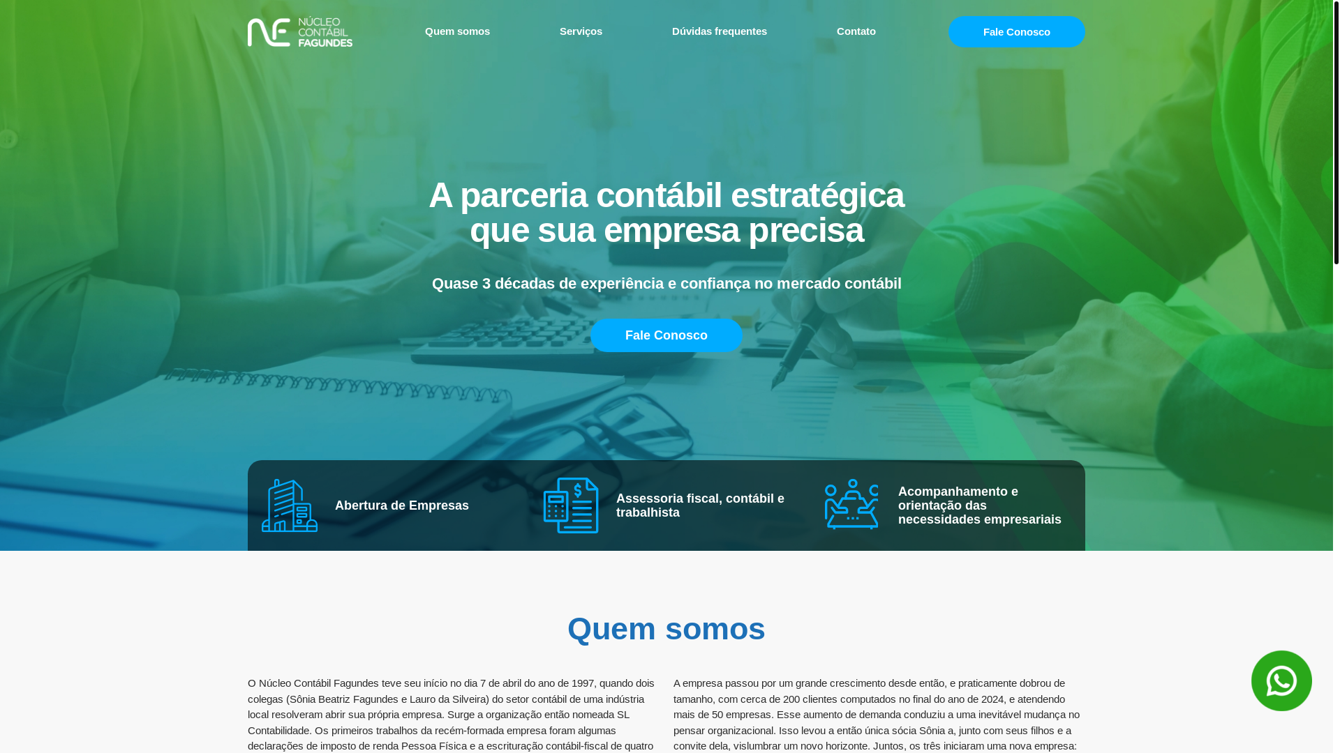 website screenshot of https://ncfagundes.com.br/