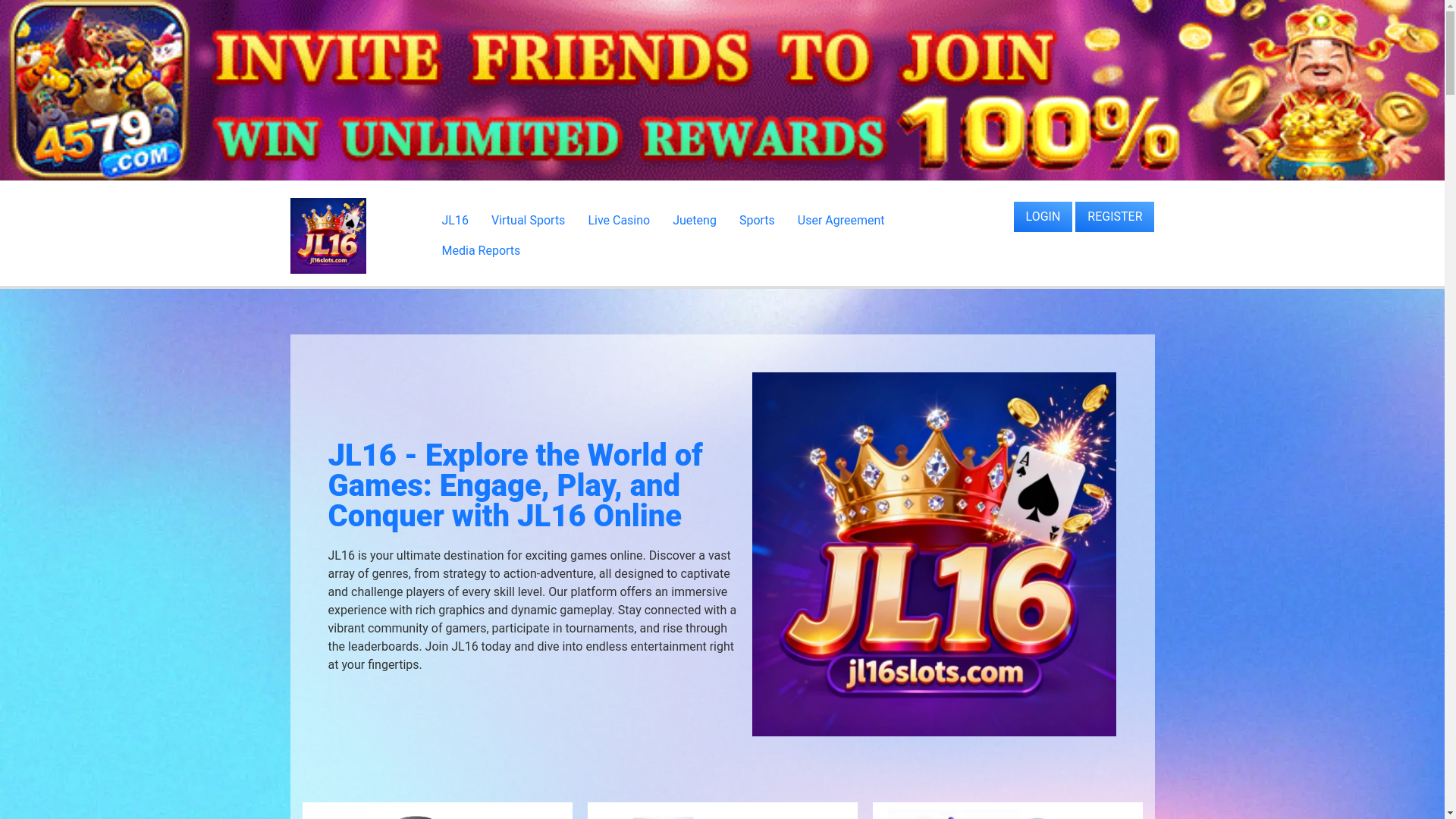 website screenshot of https://jl16slots.com/