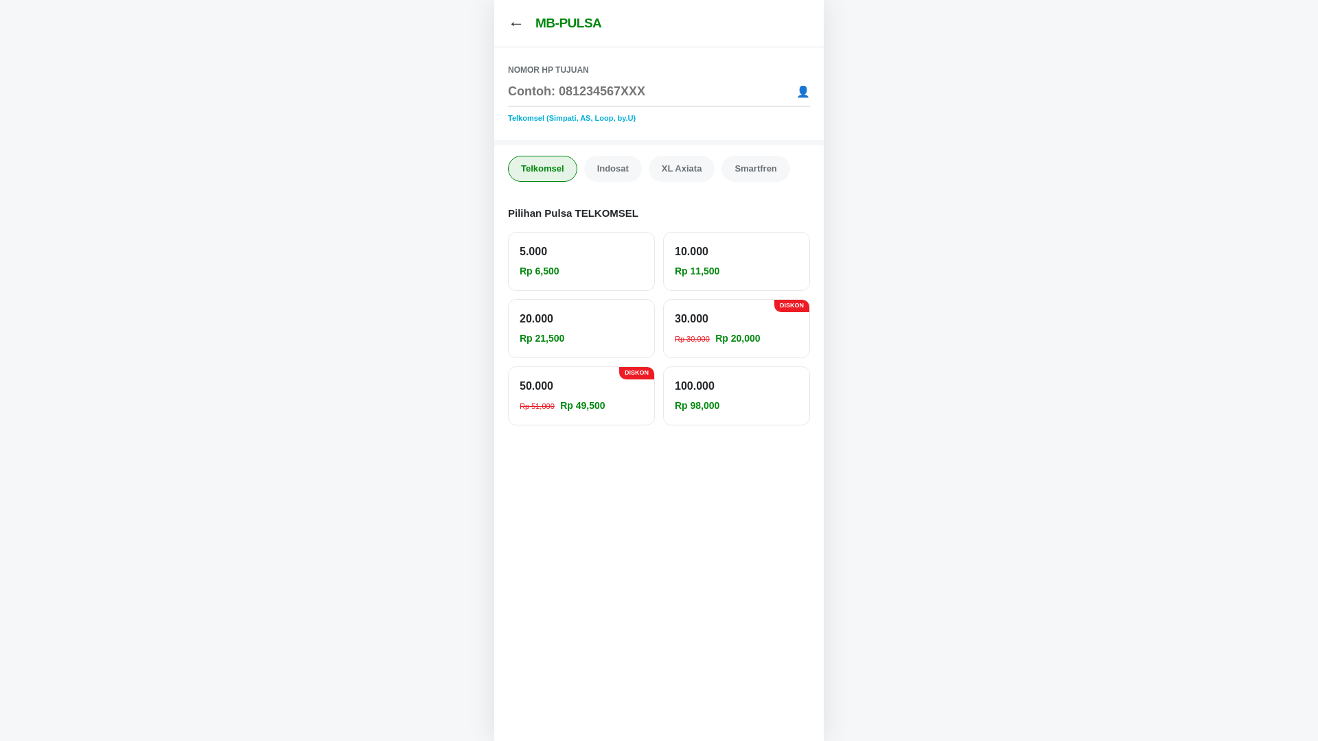 website screenshot of https://mb-pulsa-shop.pages.dev/