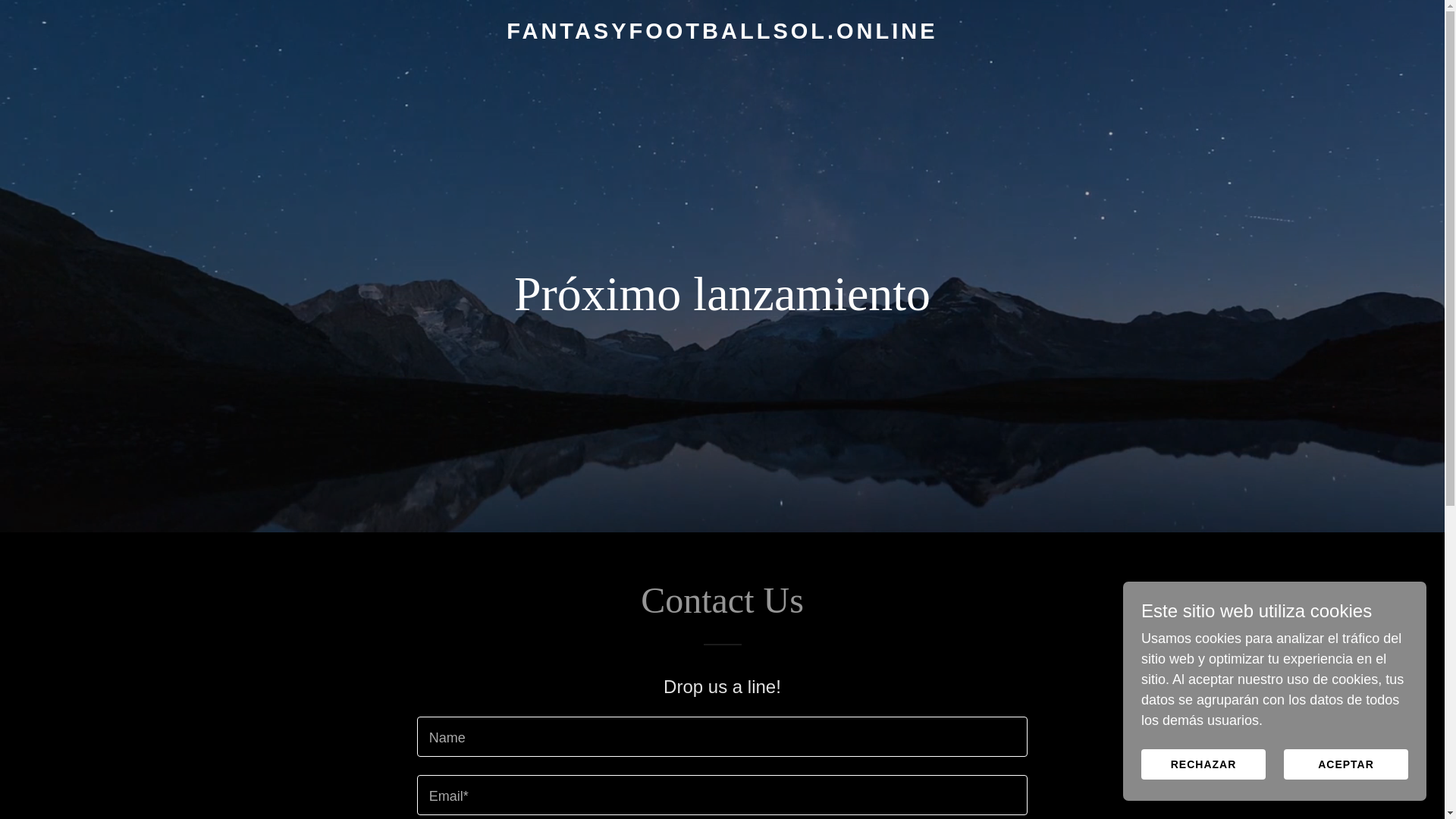 website screenshot of https://fantasyfootballsol.online/