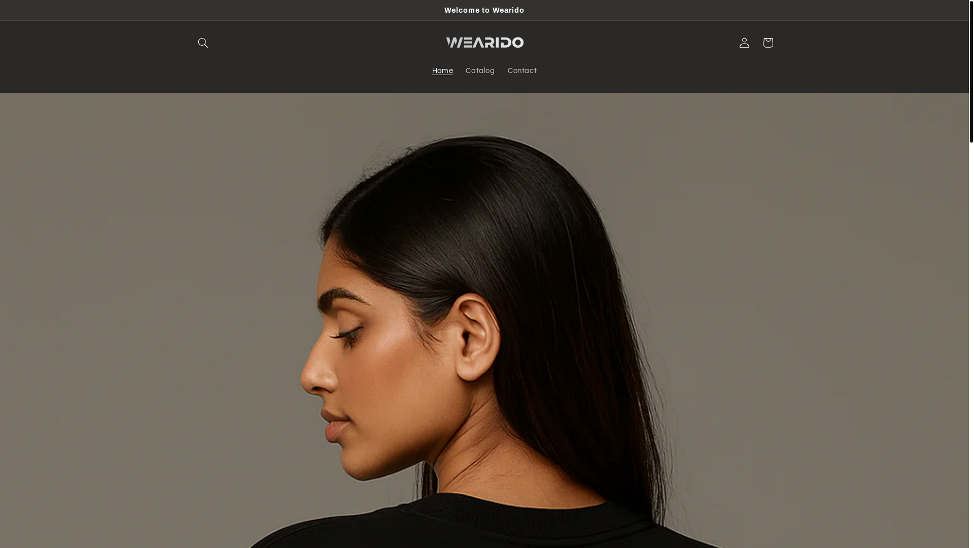 website screenshot of https://wearido.store/