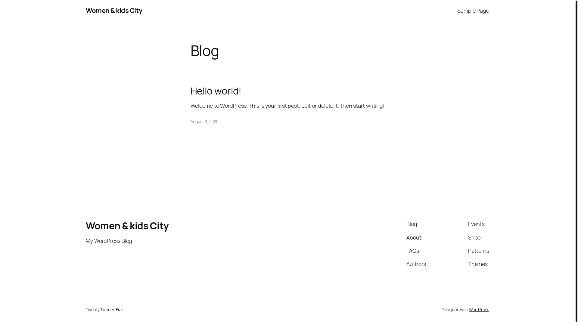 website screenshot of https://womenandkids.online/