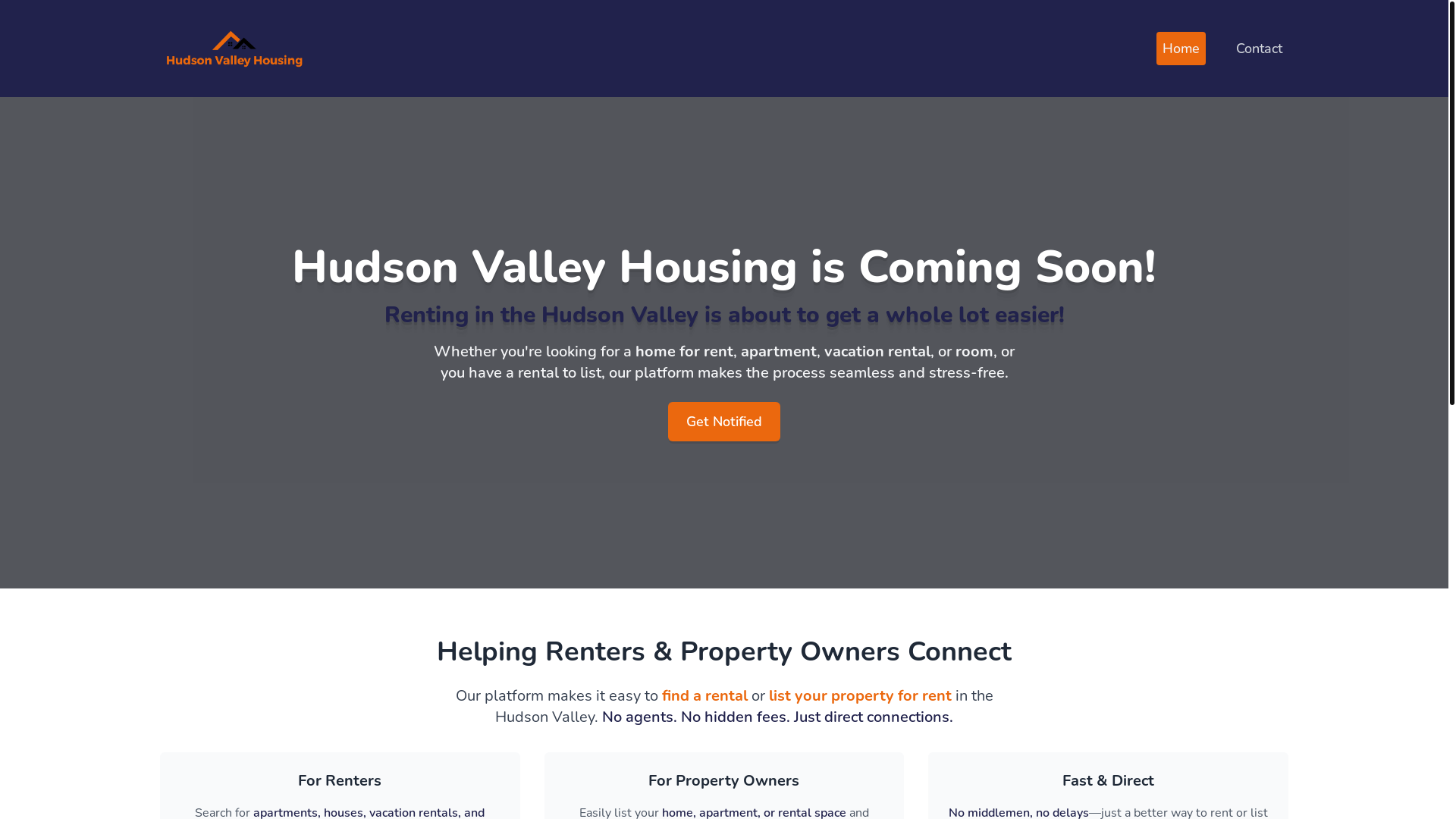 website screenshot of https://hudsonvalleylostpets.com/