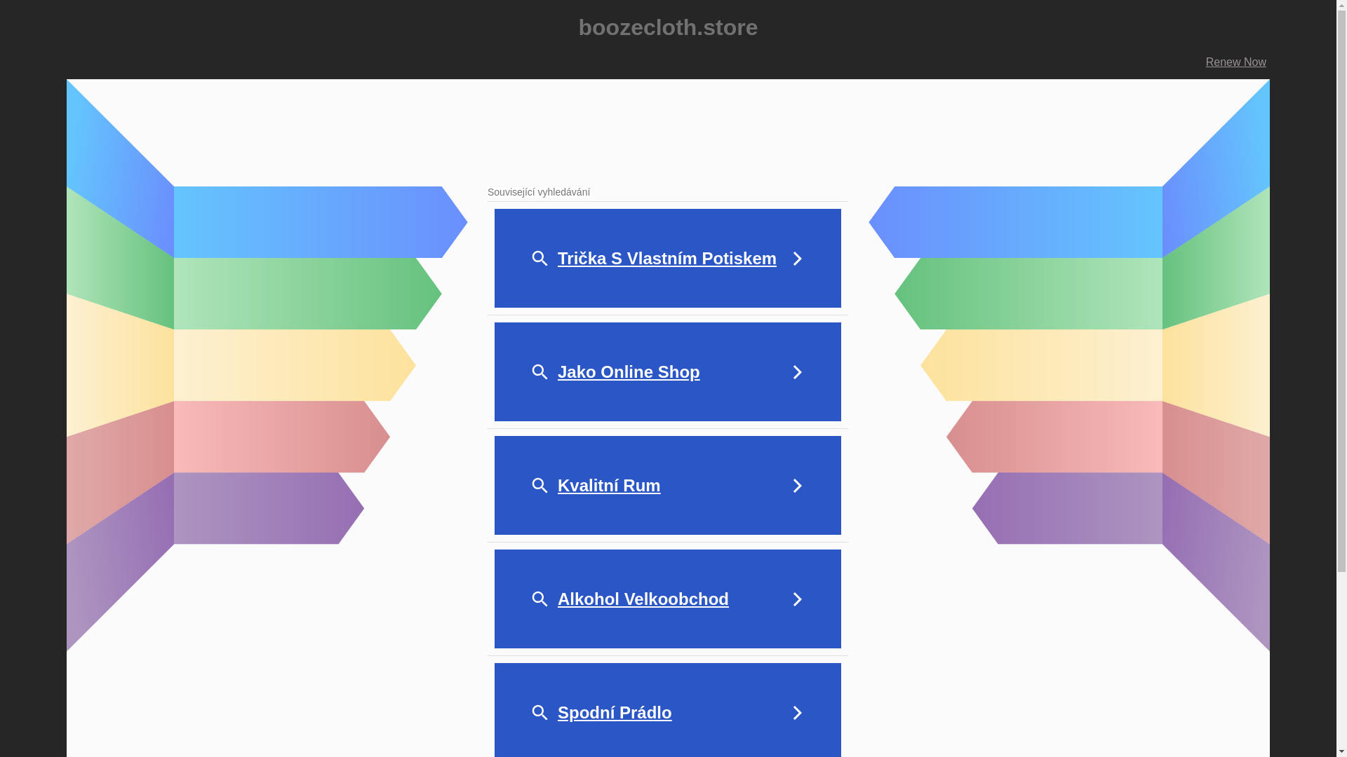 website screenshot of https://boozecloth.store/
