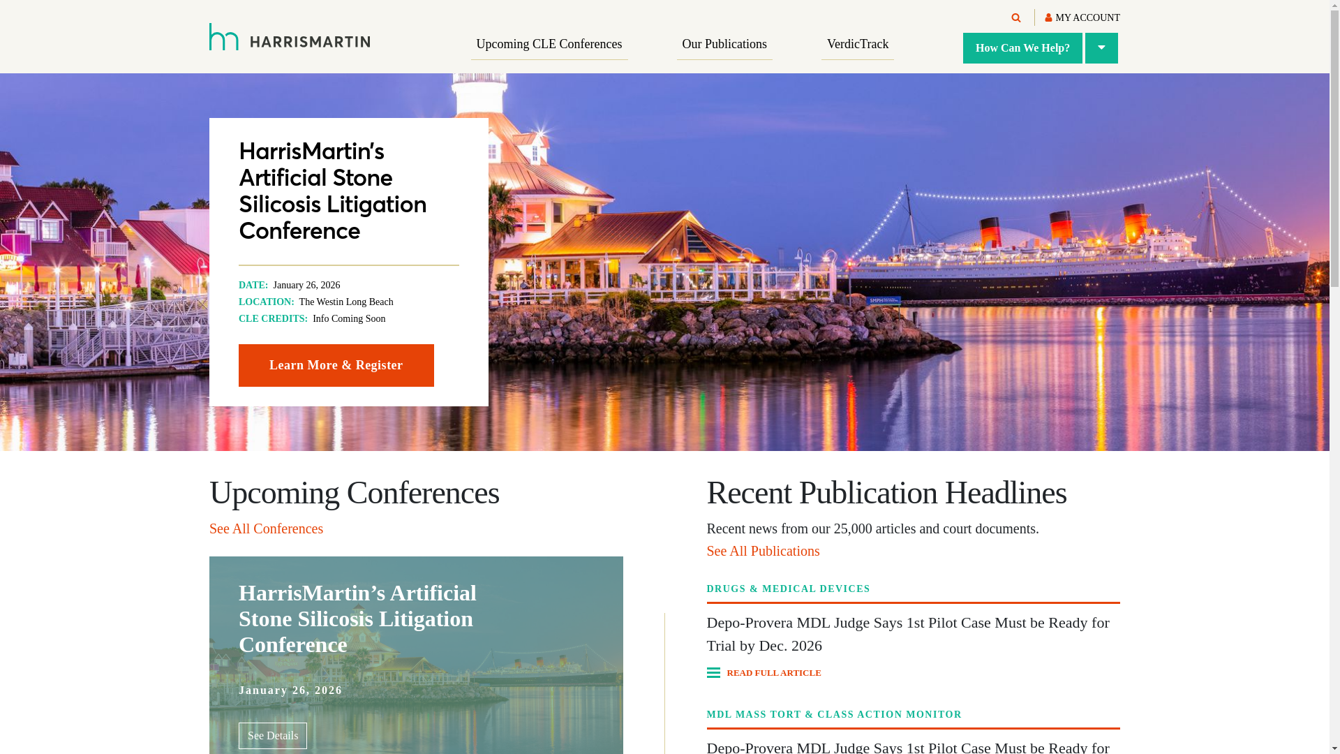 website screenshot of https://www.harrismartin.com/