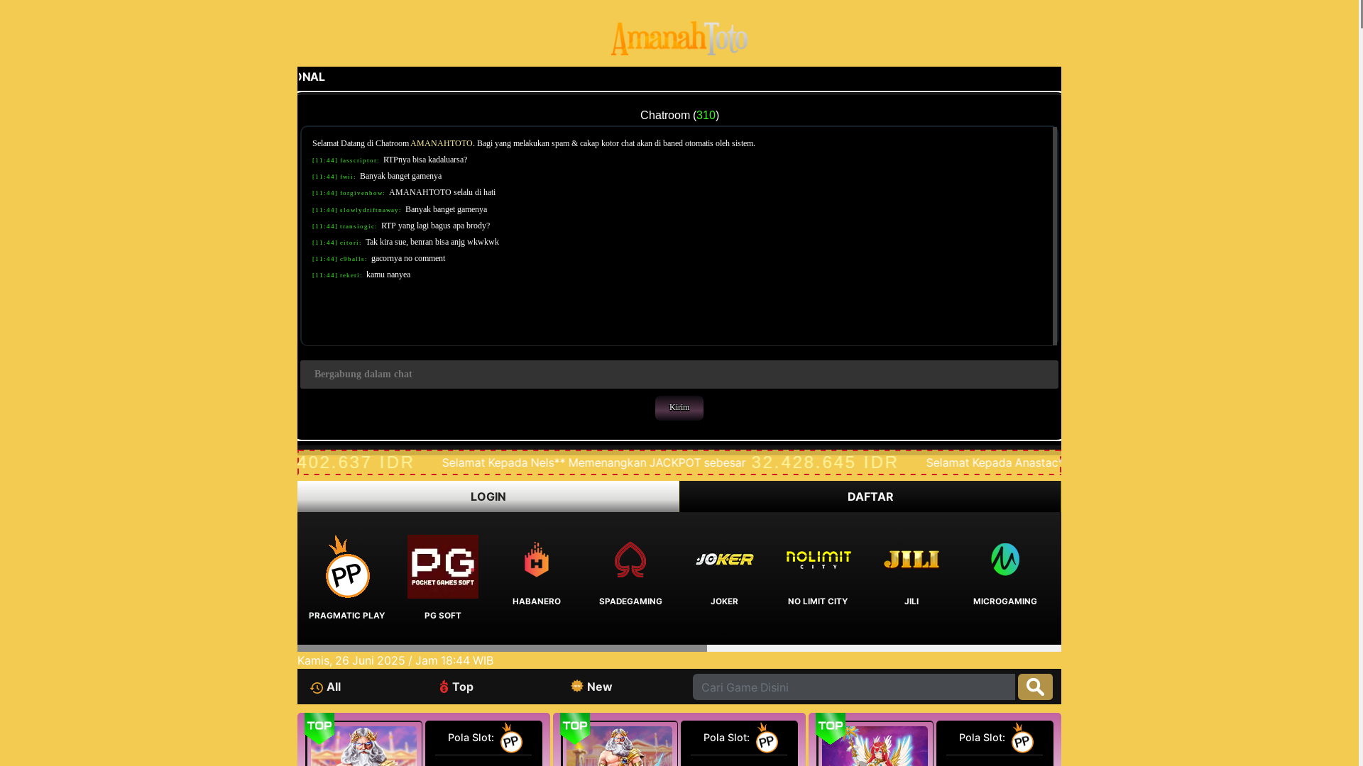website screenshot of https://amantupastiwd6.pages.dev/
