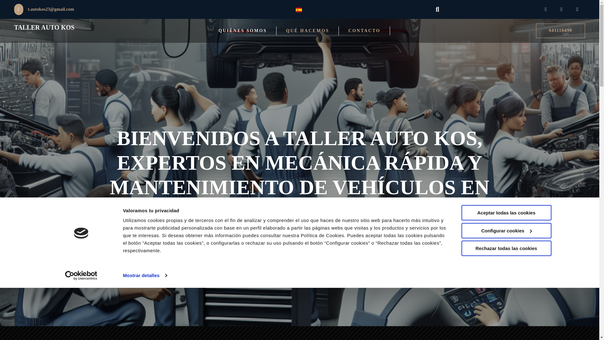 website screenshot of https://tallerautokos.es/