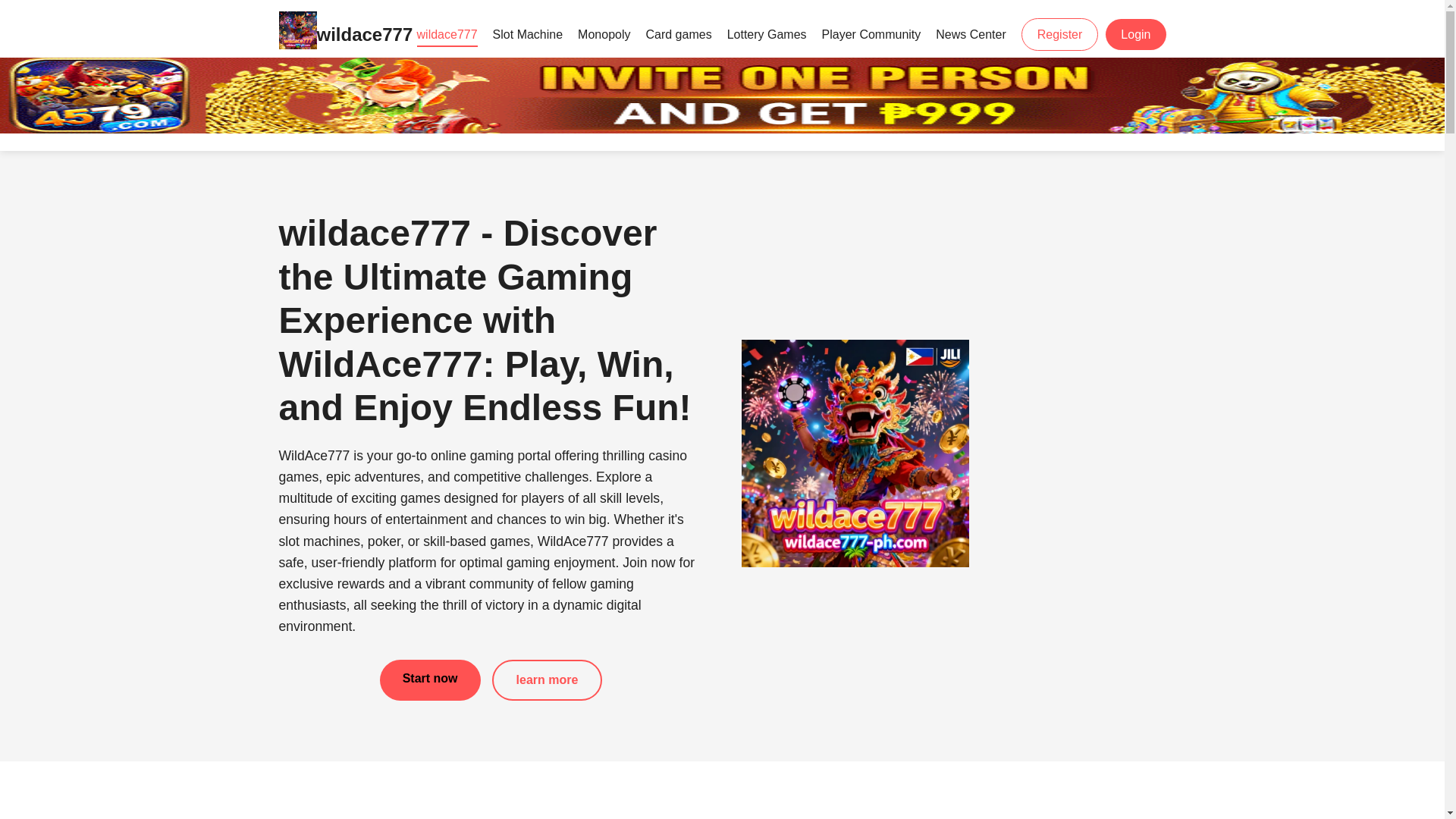 website screenshot of https://wildace777-ph.com/