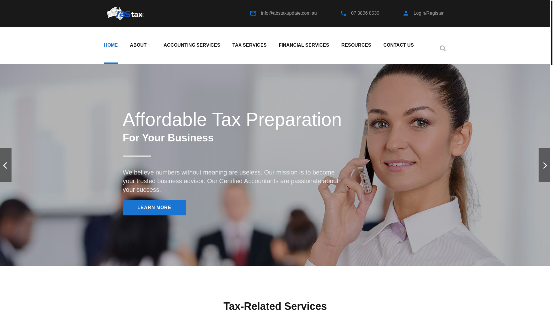 website screenshot of https://abstaxupdate.online/