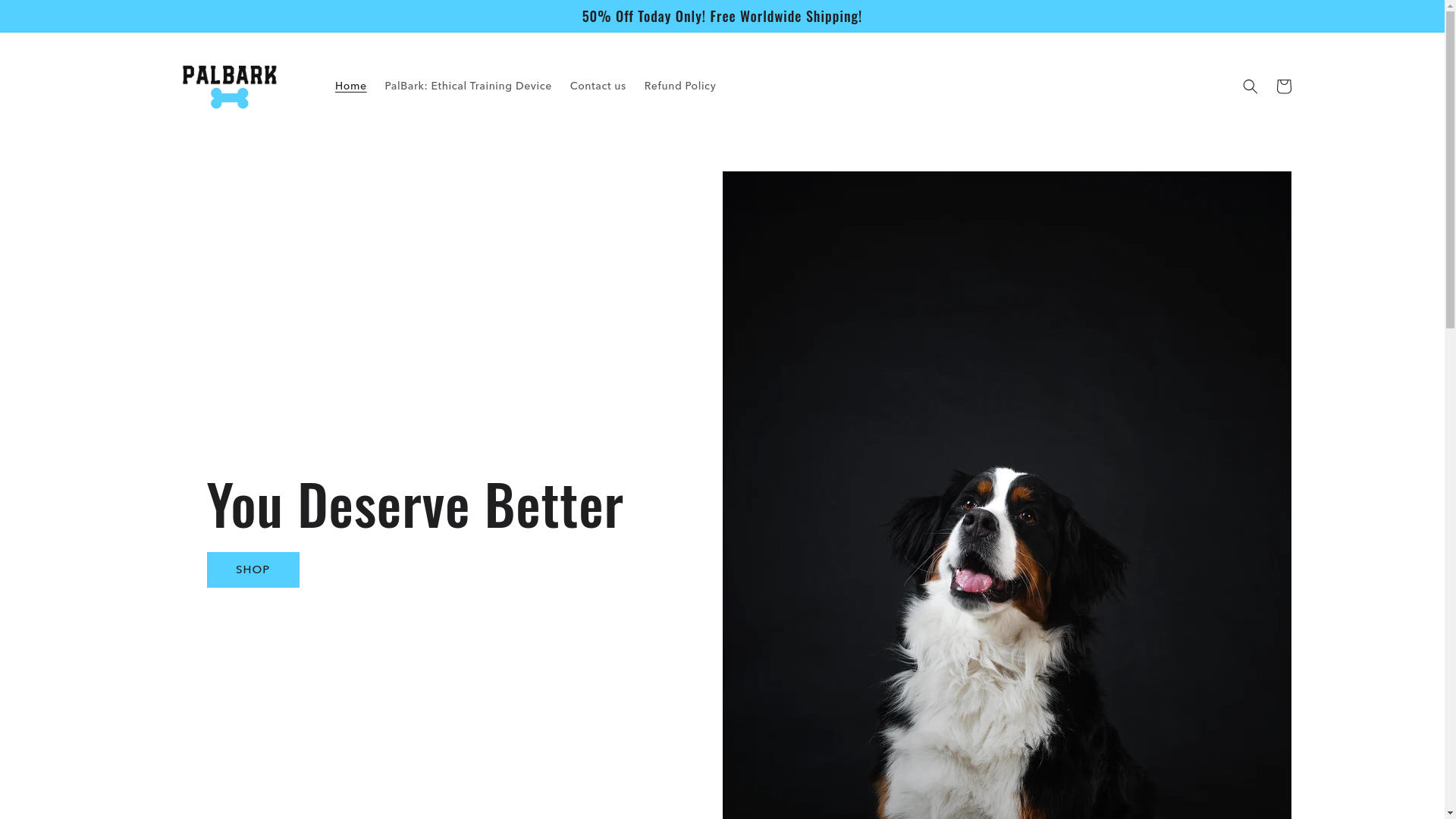 website screenshot of https://palbarkstore.com/