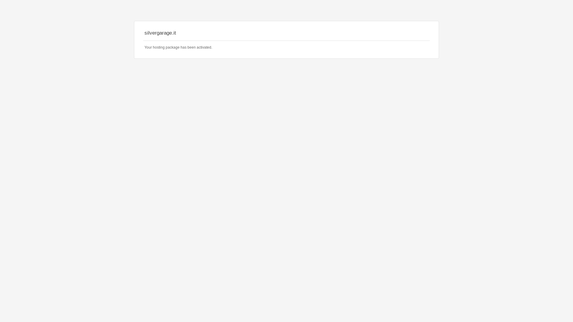 website screenshot of https://silvergarage.it/