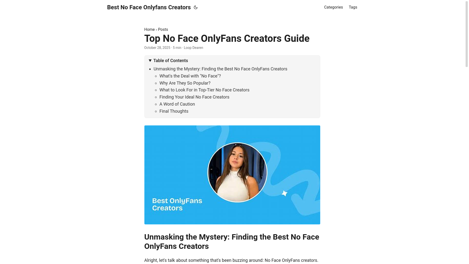 website screenshot of https://best-no-face-onlyfans-creators.pages.dev/