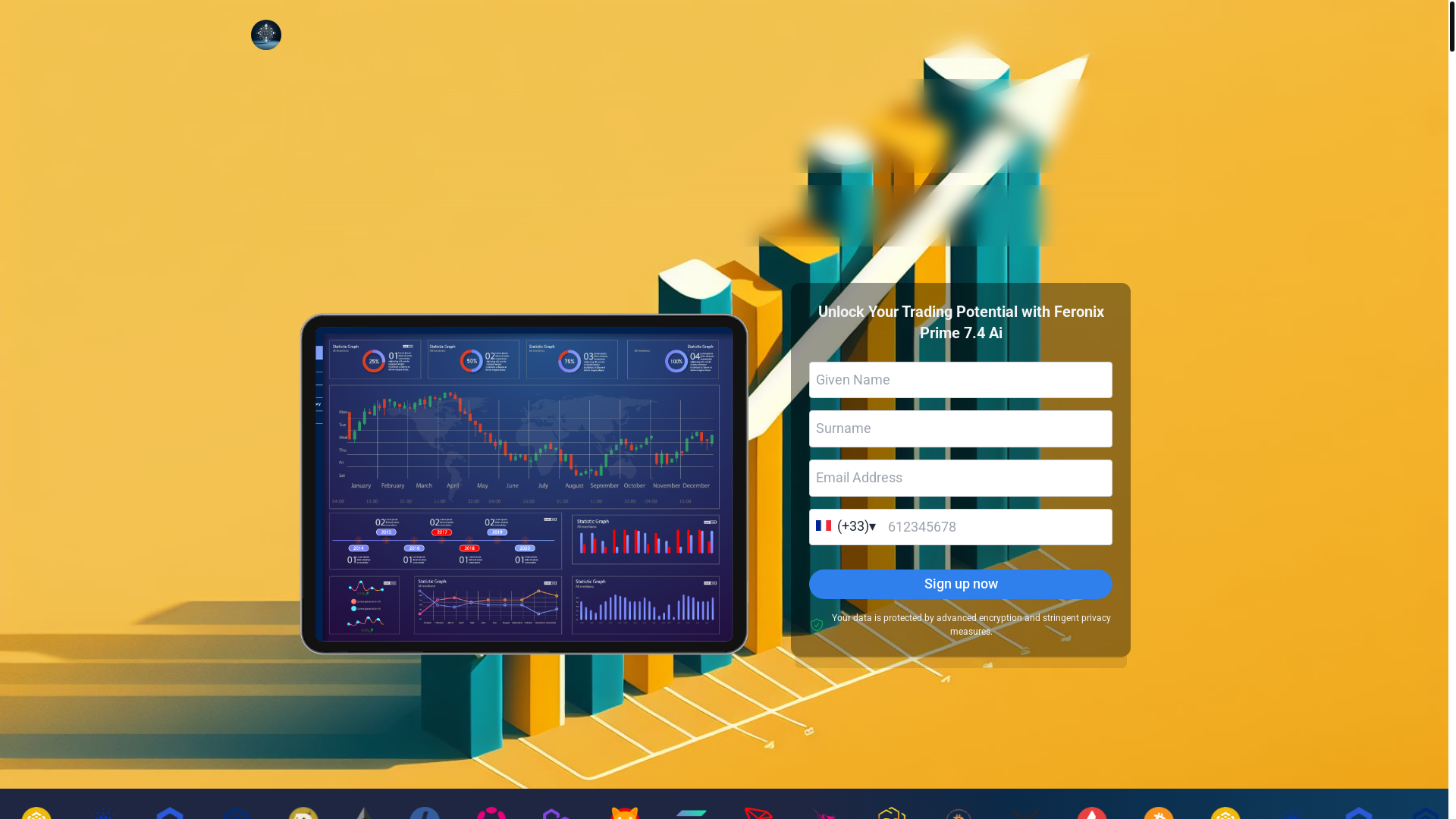 website screenshot of https://feronix-prime-7-4-ai.com/