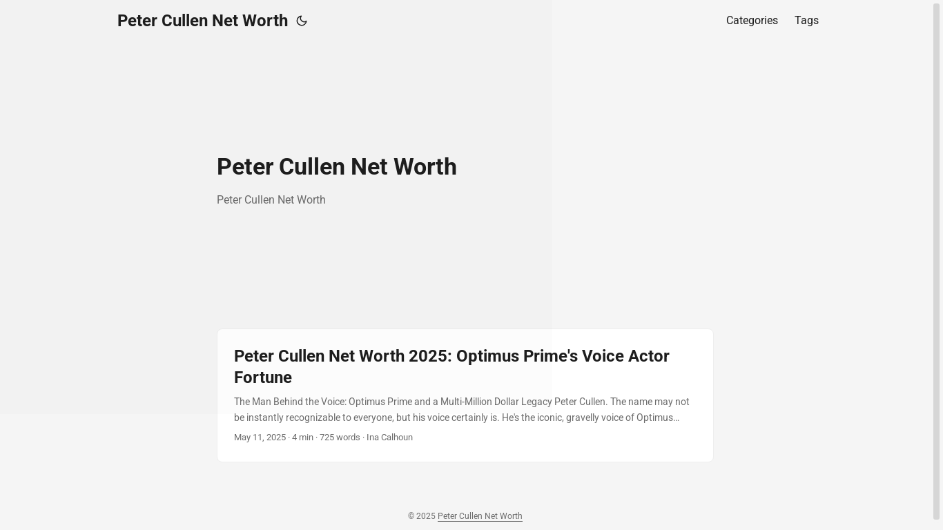 website screenshot of https://peter-cullen-net-worth.pages.dev/