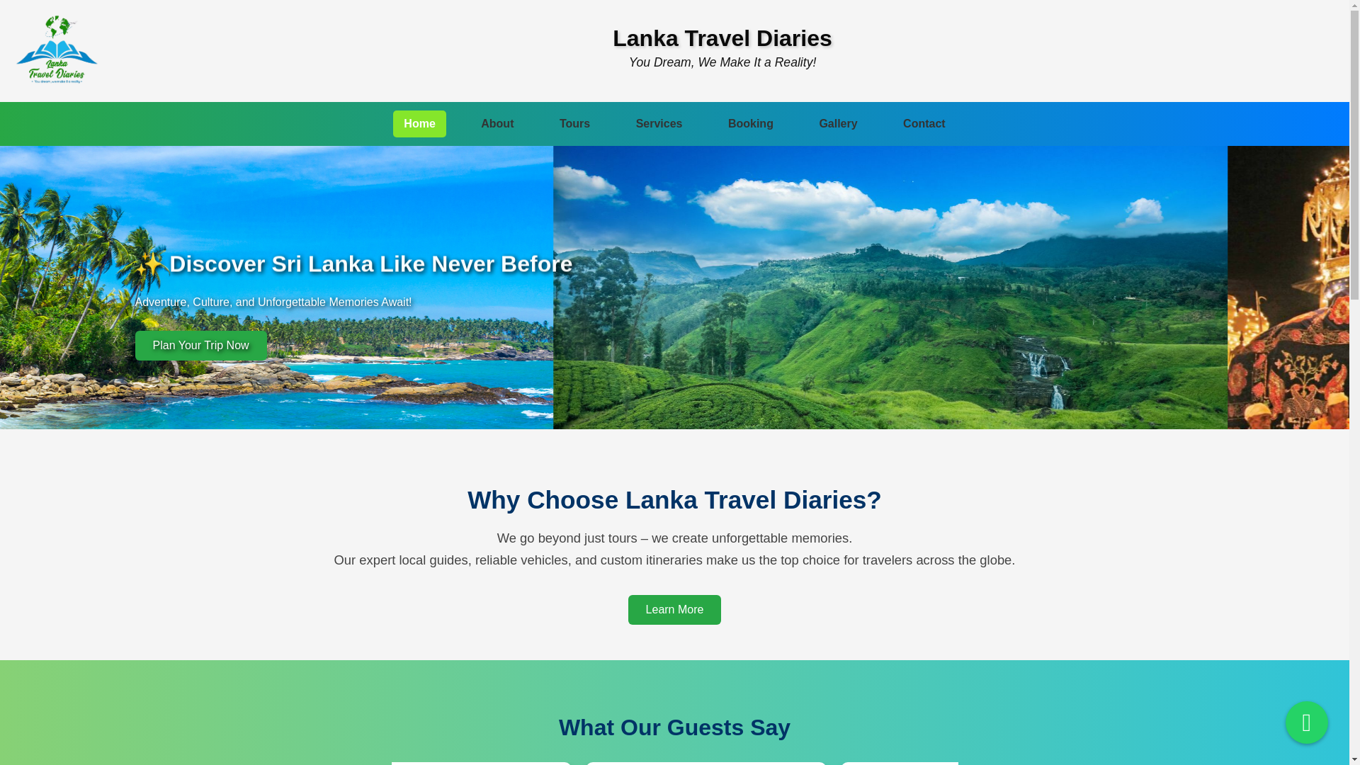 website screenshot of https://lankatraveldiaries.com/