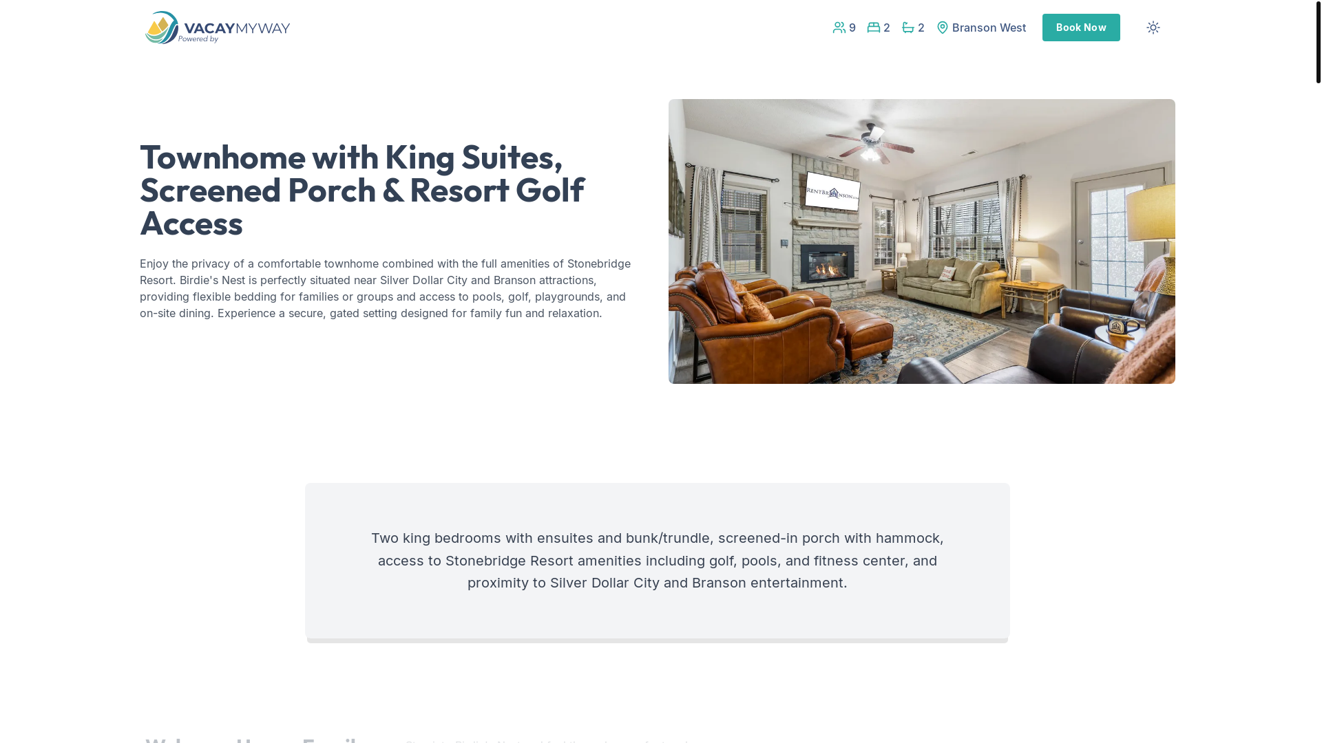 website screenshot of https://bondbransonwest.holiday/