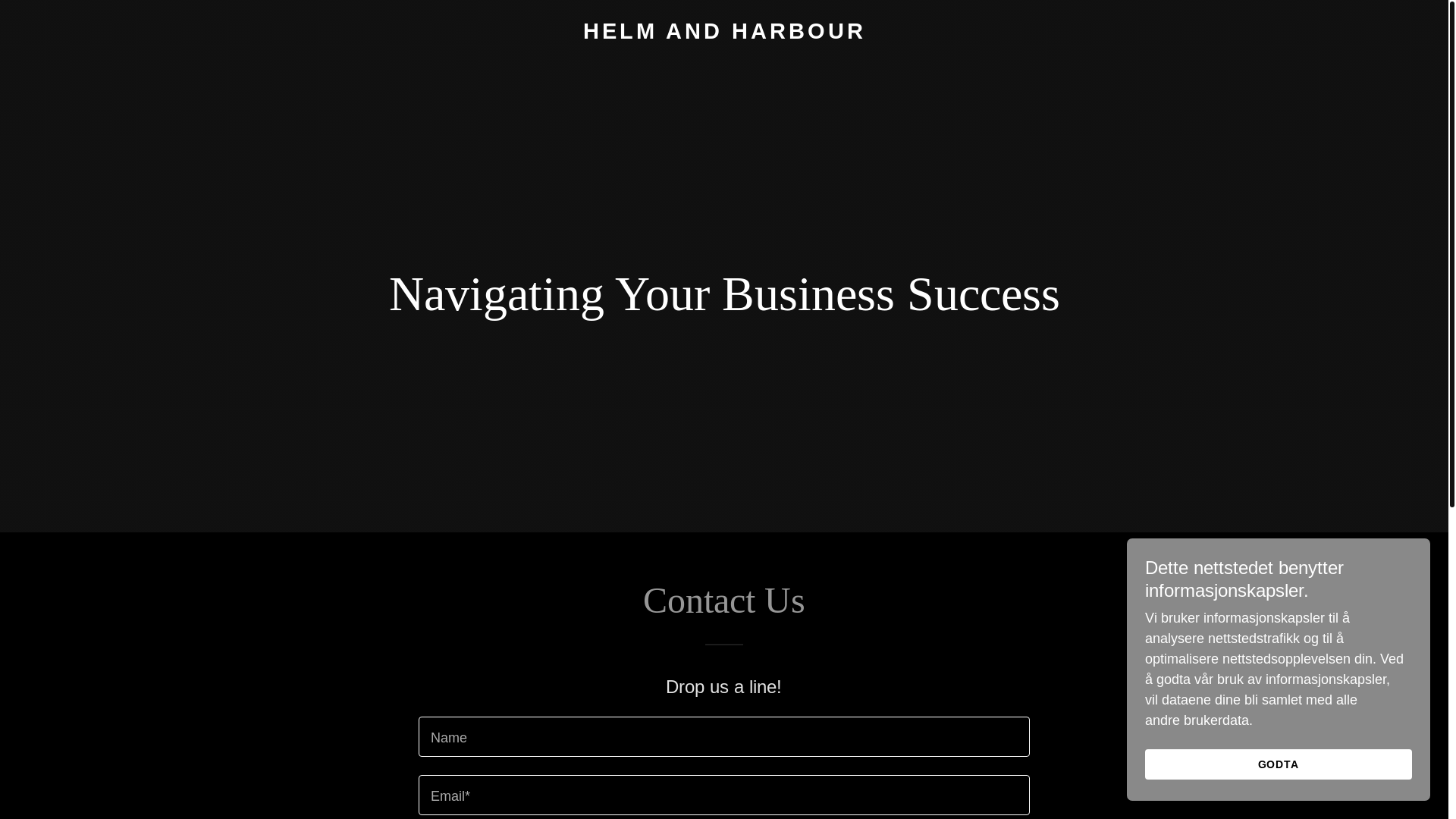 website screenshot of https://helm-and-harbour.com/
