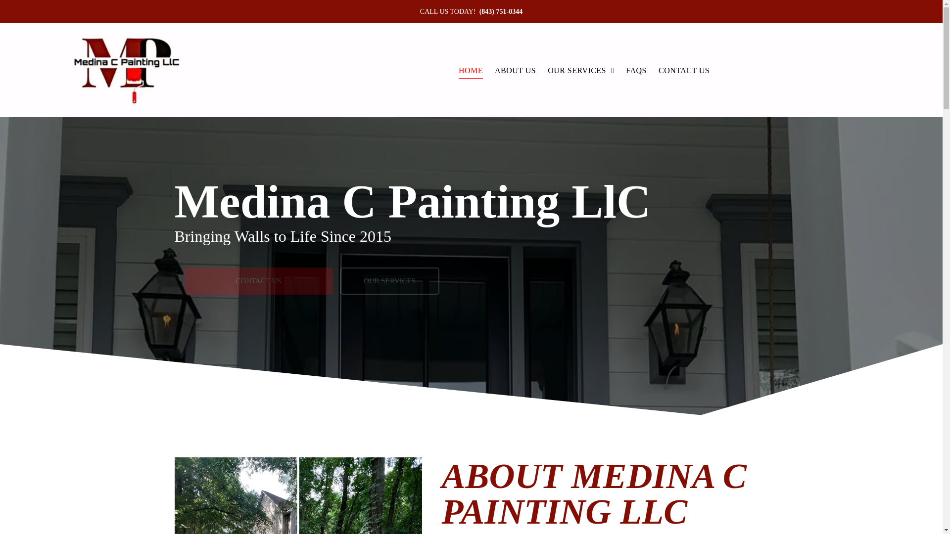 website screenshot of https://medinacpainting.com/