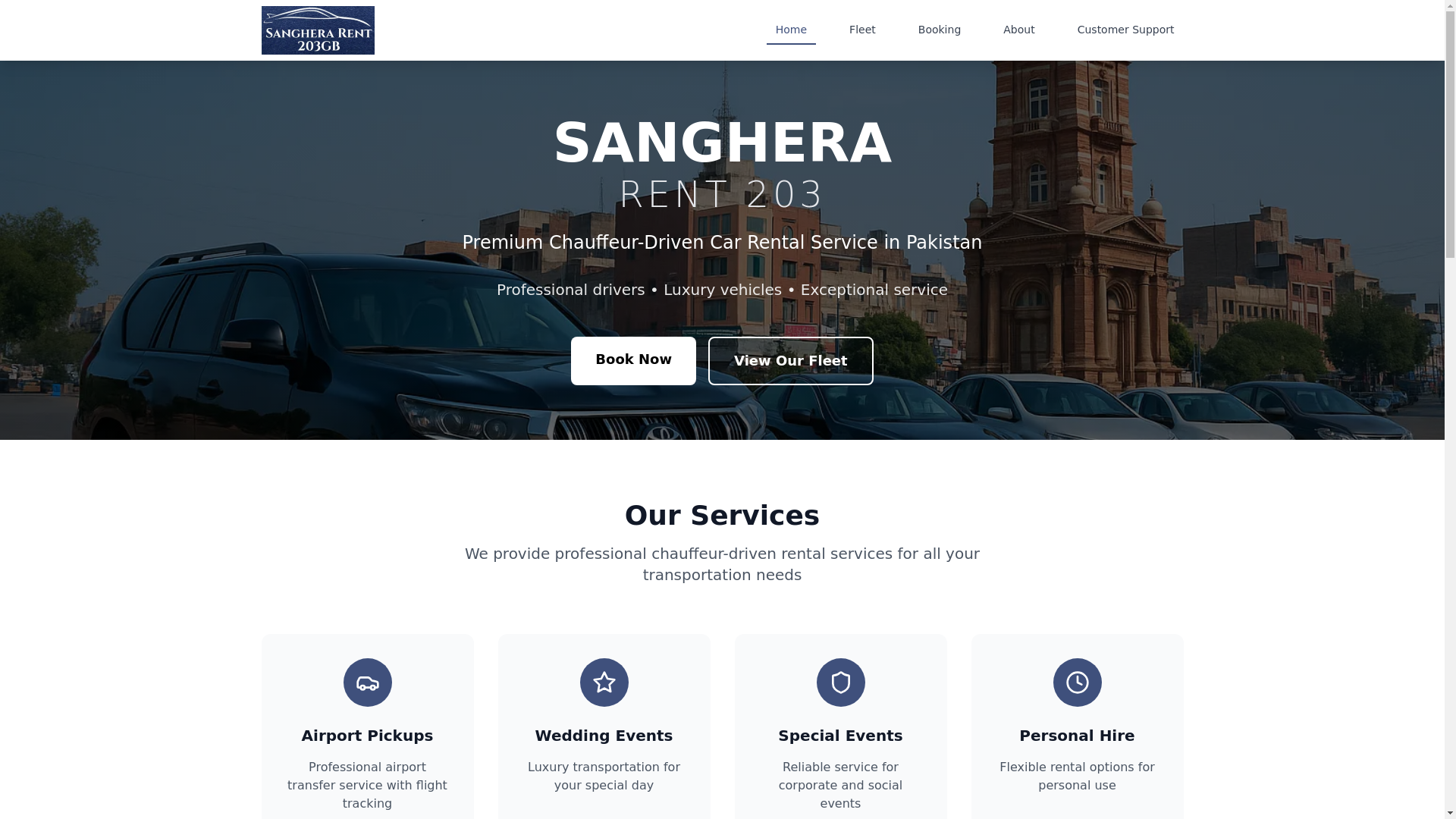 website screenshot of https://sangherarent203.com/